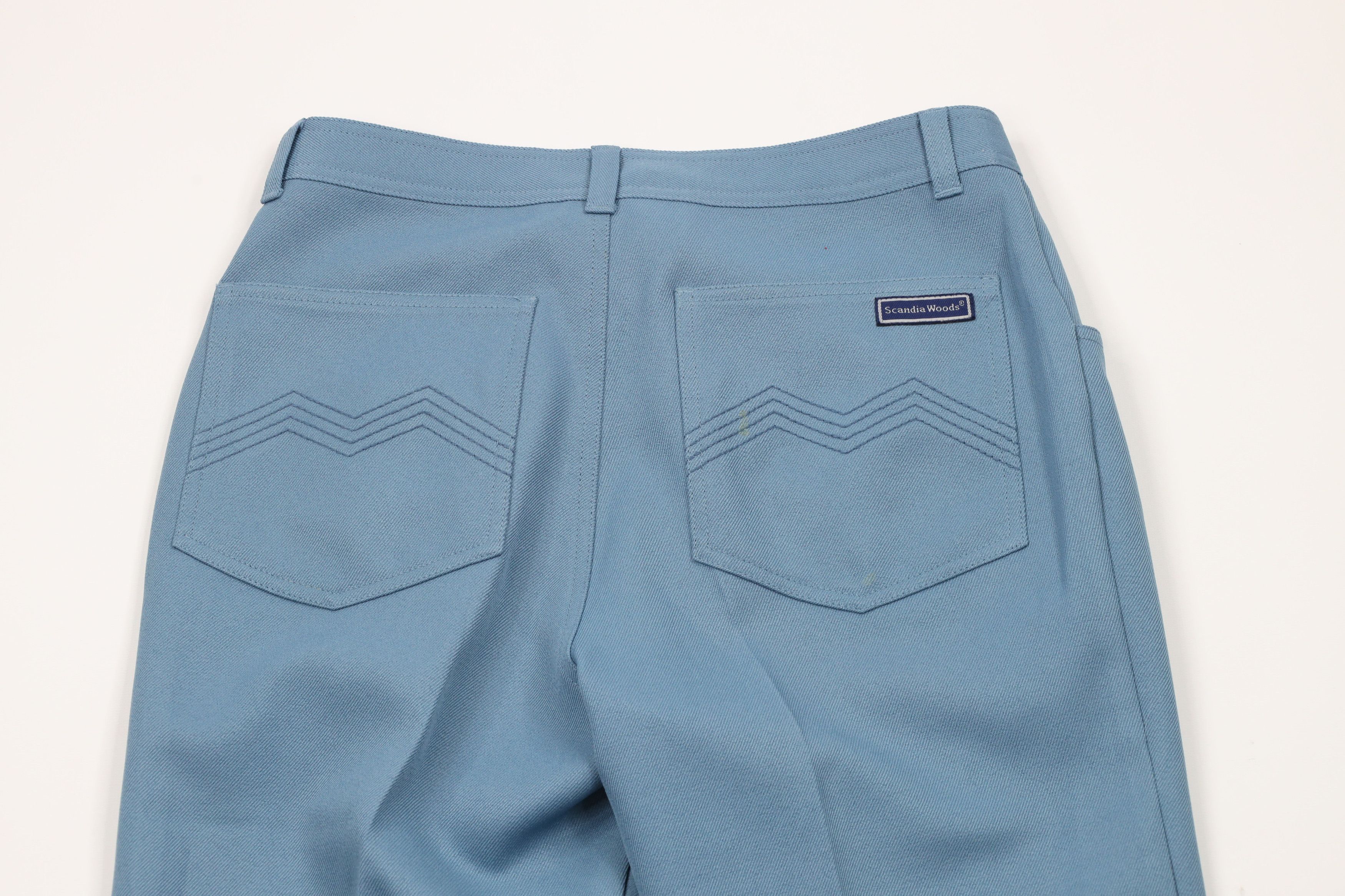 Vintage Vintage 90s Streetwear Knit Flared Chino Pants Blue Size US 32 / EU 48 - 9 Thumbnail