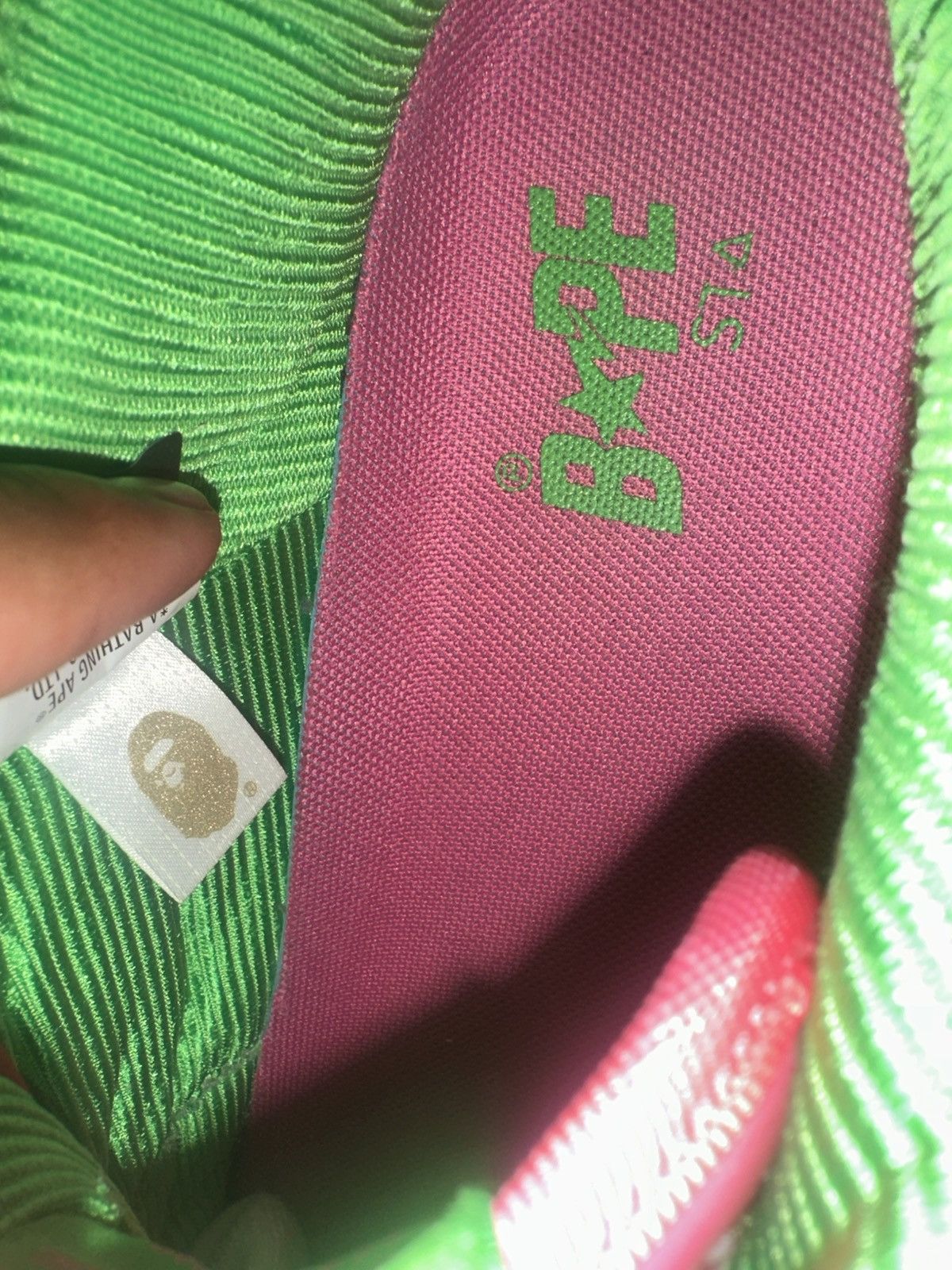 Bape Bapesta #1 M1 ‘Pink’ Size US 12 / EU 45 - 7 Thumbnail