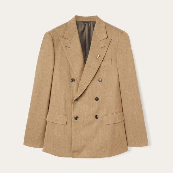 Loro Piana o1w1db10825 FAO6553 Milano Jacket in Dark Beige Size US XL / EU 56 / 4 - 1 Thumbnail