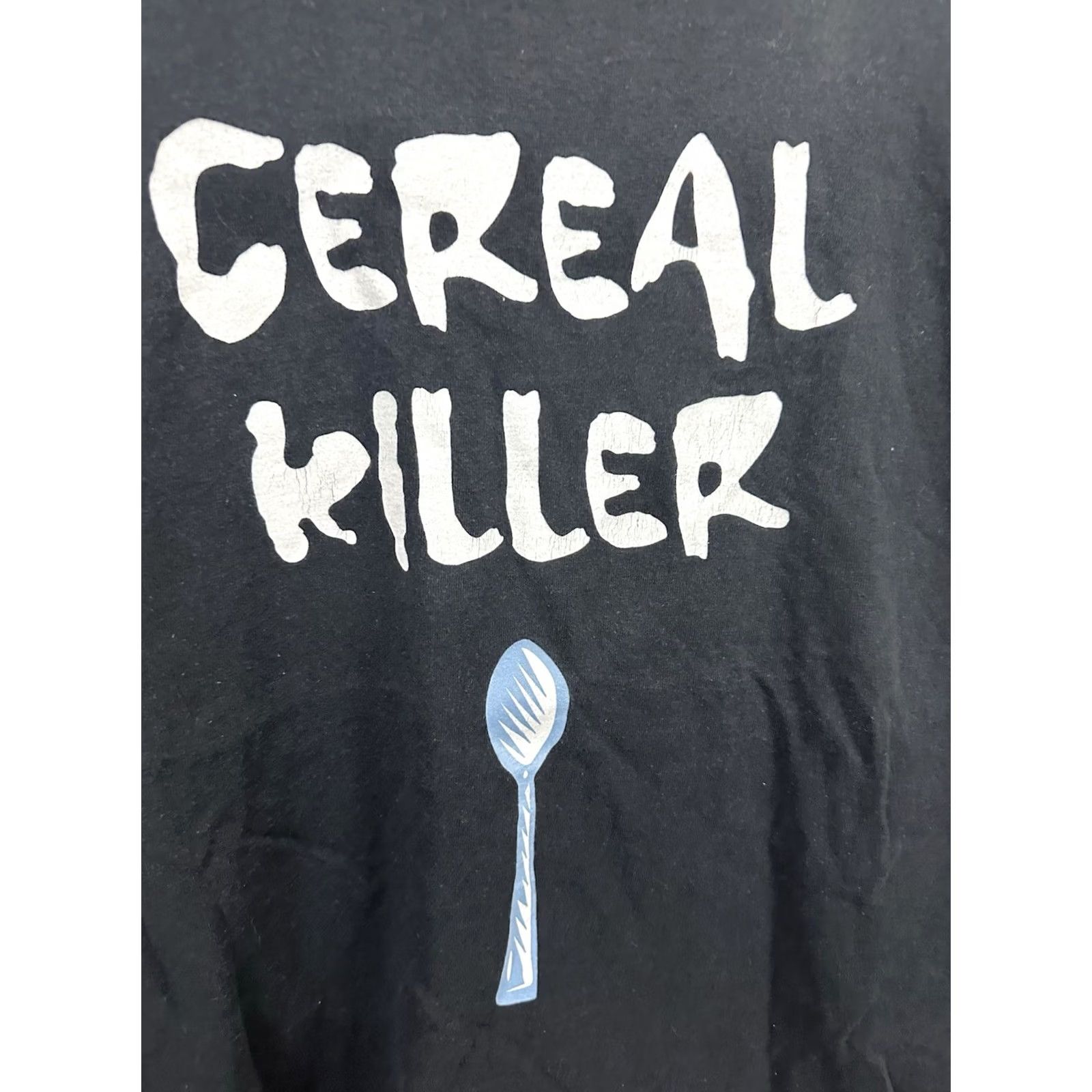 Delta VTG Spoon Cereal Killer Art Funny Skate Grunge Metal Black T-Shirt Size L Size US L / EU 52-54 / 3 - 2 Thumbnail