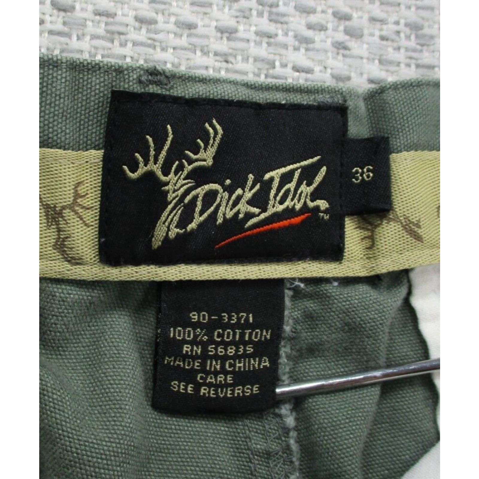 Vintage VINTAGE Dick Idol Relaxed Cargo Shirt Mens 36 Hunting Hiking Outdoors Green Cotton Canvas Pocket Cargo Mens Size US M / EU 48-50 / 2 - 2 Thumbnail