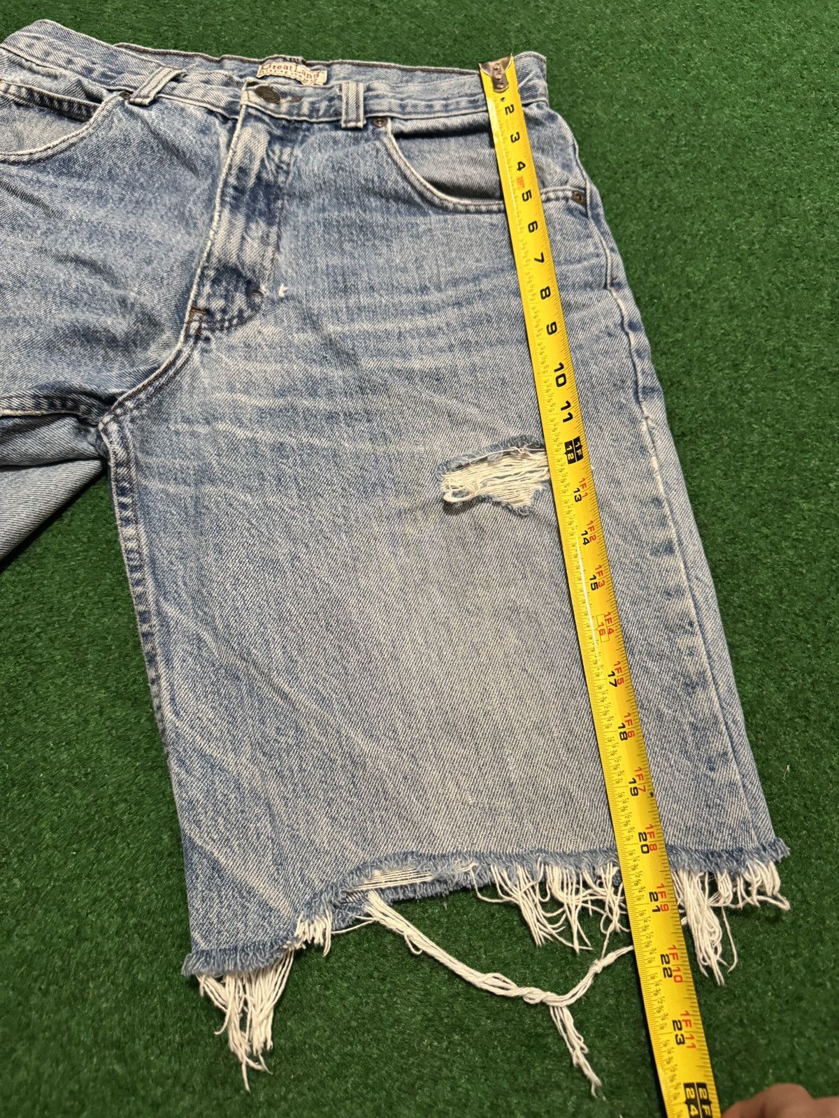 Vintage Y2K Distressed Grunge Cutoff Jorts Distressed Denim Shorts Size US 32 / EU 48 - 7 Thumbnail