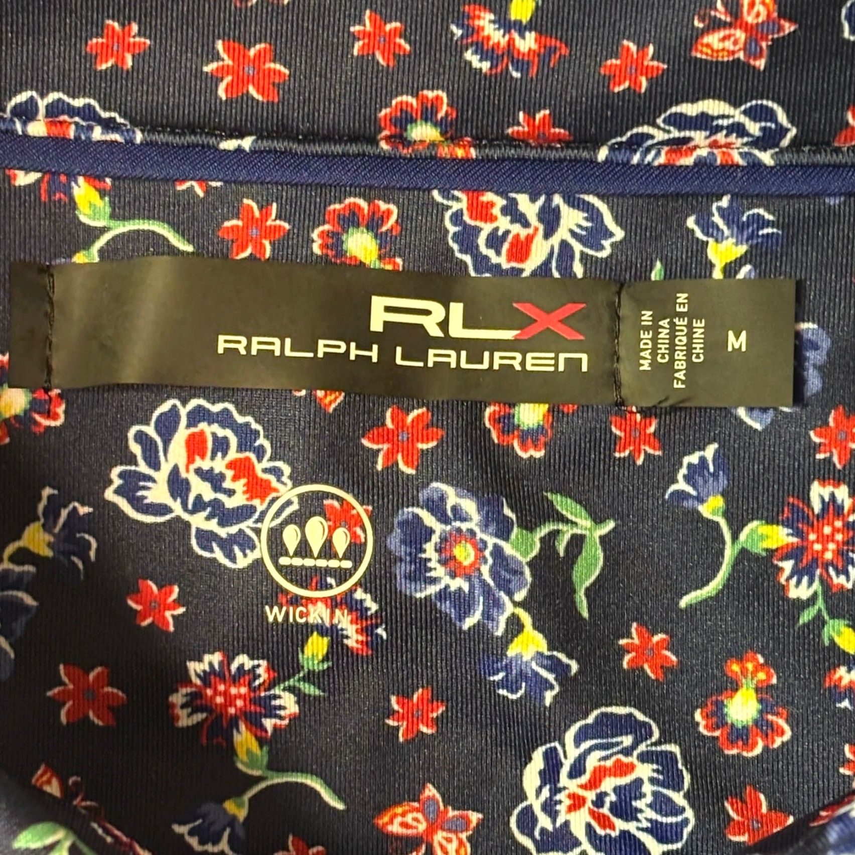 RLX Ralph Lauren RLX Ralph Lauren Polo Shirt Mens M Blue Floral Golf Wicking Classic NWT Size US M / EU 48-50 / 2 - 6 Thumbnail