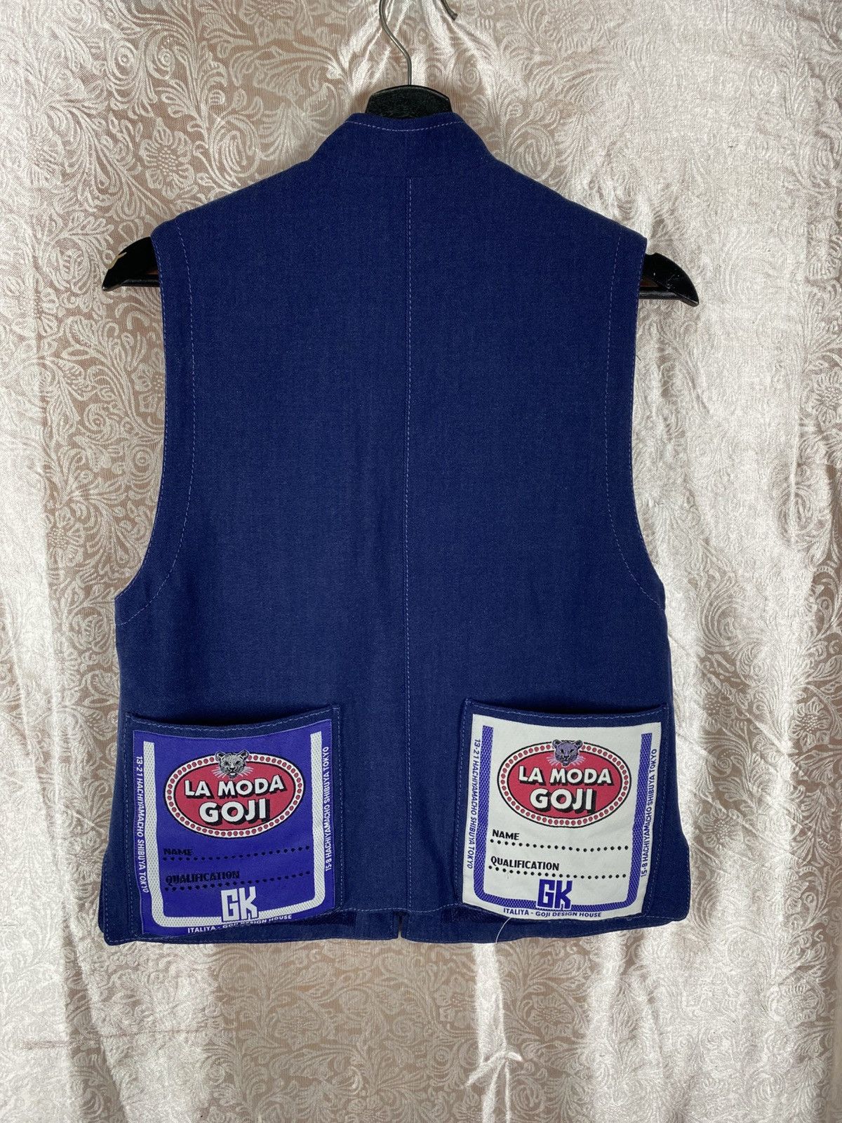 Japanese Brand Vintage La Moda Goji GK Utility Vest Mesh Lined Zip Vest Size M / US 6-8 / IT 42-44 - 7 Thumbnail