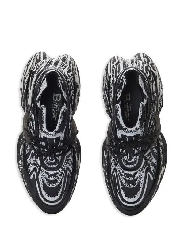 Balmain o1s1wg111225 Unicorn Wave Sneakers in Black Size US 9 / EU 42 - 3 Thumbnail