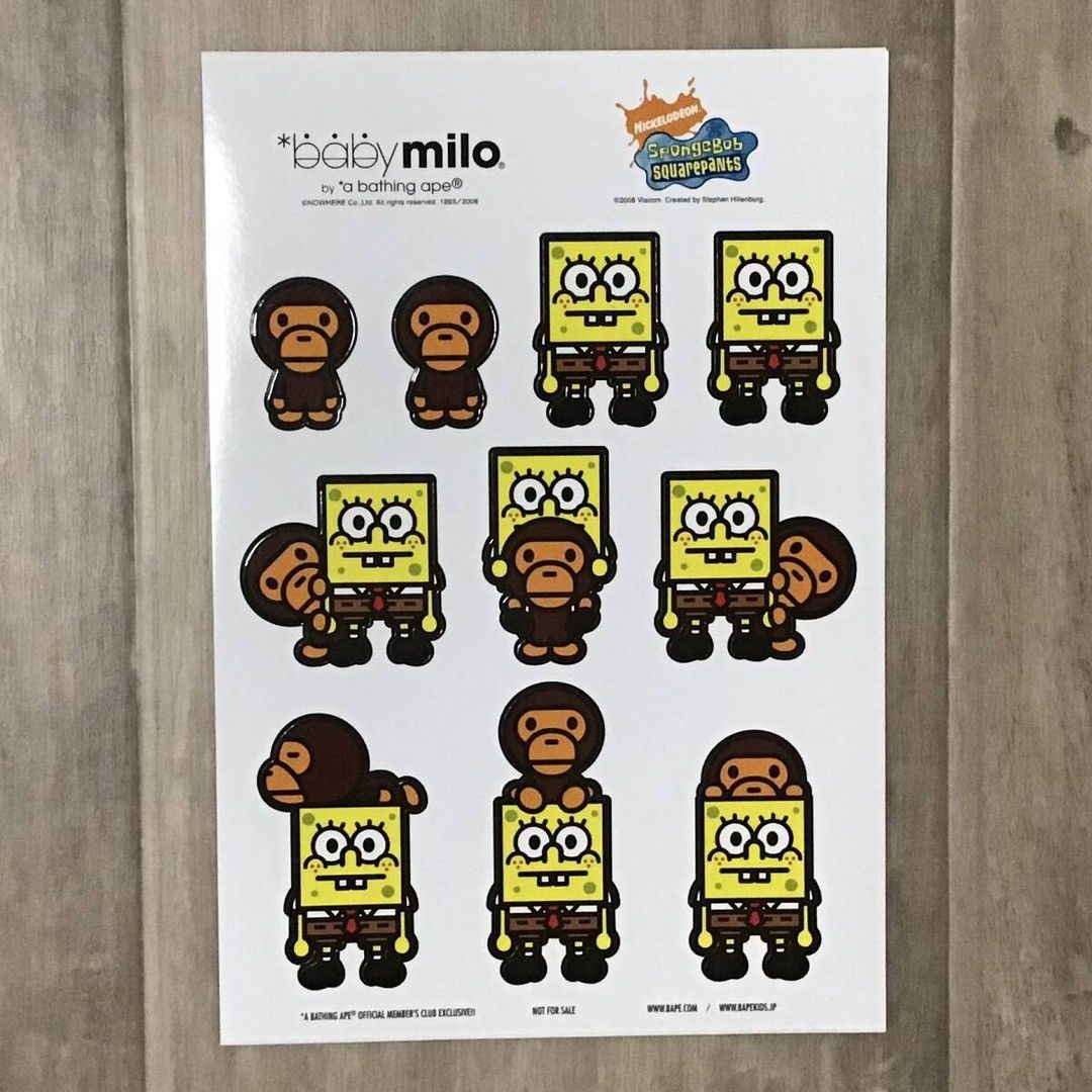 Bape BAPE × SpongeBob & Milo Stickers a bathing ape Size ONE SIZE - 1 Thumbnail