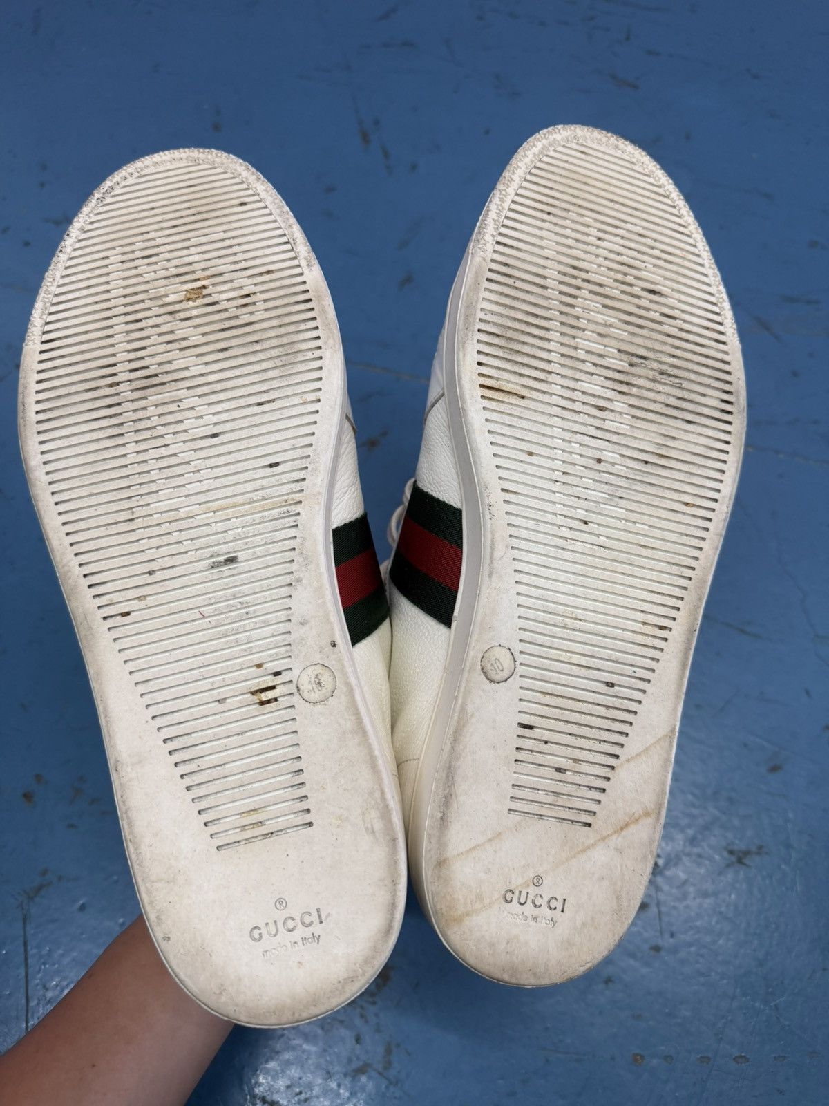 Gucci GUCCI WHITE HIGH TOP SNEAKERS Size US 10 / EU 43 - 9 Thumbnail