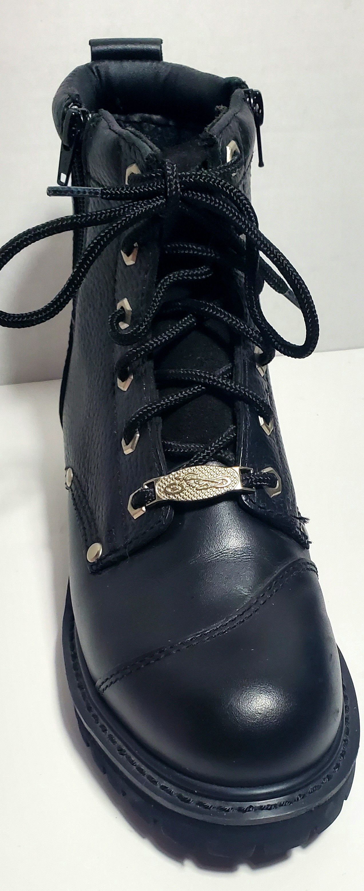 Other River Road Chunky Motorcycle Boots W Sz10 Double Zip Biker Size US 10 / IT 40 - 10 Thumbnail