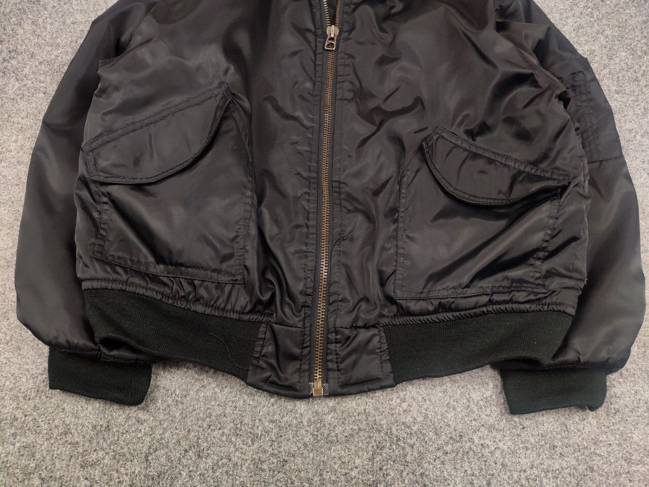 Japanese Brand Vintage 90's USAF Flyers Man Baggy Bomber Black Nylon Jacket Size US S / EU 44-46 / 1 - 9 Thumbnail