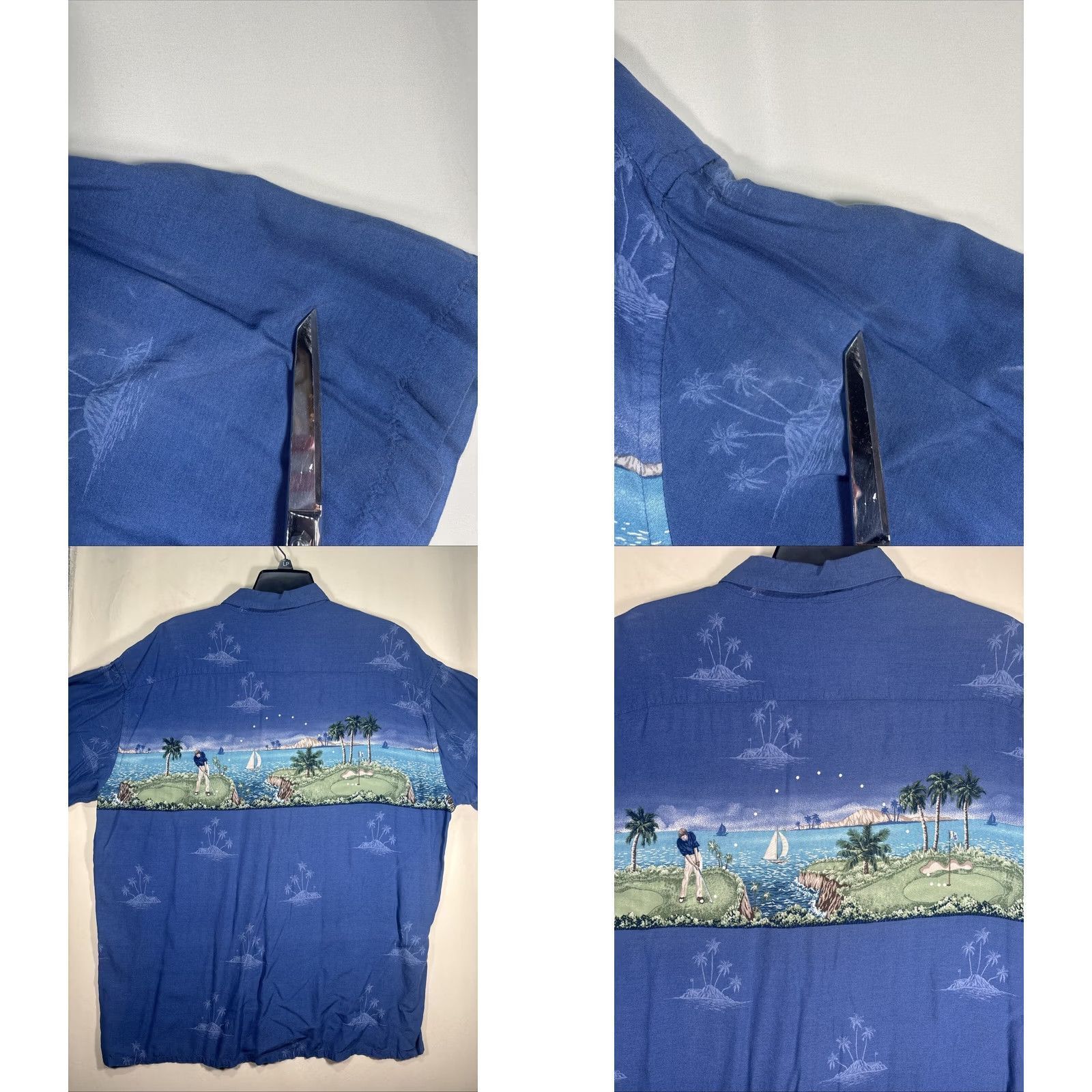Vintage Campia Moda Campia Golf Print Hawaiian Palm Tree Button Up Shirt XS? XL Size US 36 / EU 52 - 9 Thumbnail