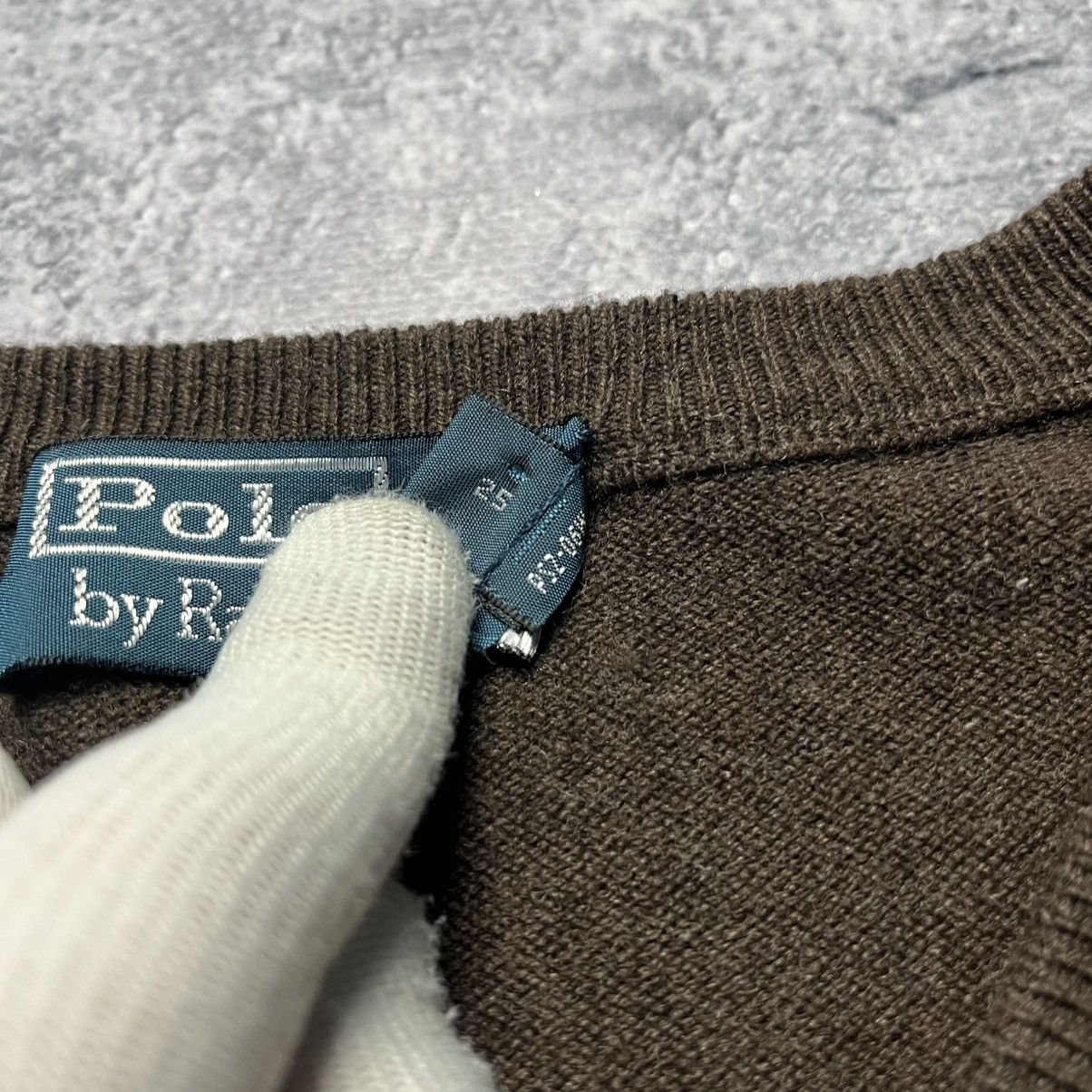 Polo Ralph Lauren Vintage Polo Ralph Lauren Brown Wool Sweater V-Neck Y2K Size US M / EU 48-50 / 2 - 6 Thumbnail