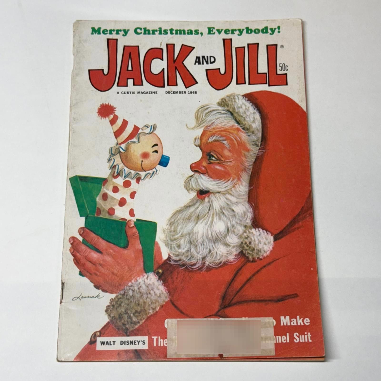 Designer Vintage Jack and Jill DEC 1968 Christmas Magazine Santa Size ONE SIZE - 2 Thumbnail