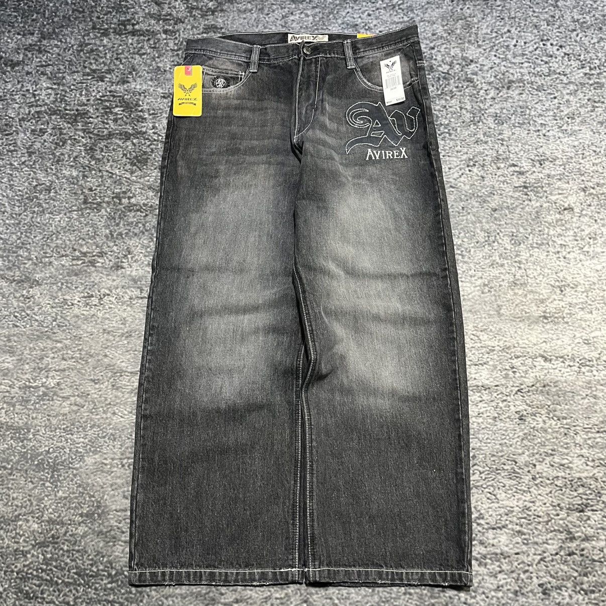 Avirex VINTAGE Y2K AVIREX BAGGY WIDE LEG GRUNGE SKATER JEANS NEW Size US 36 / EU 52 - 2 Thumbnail