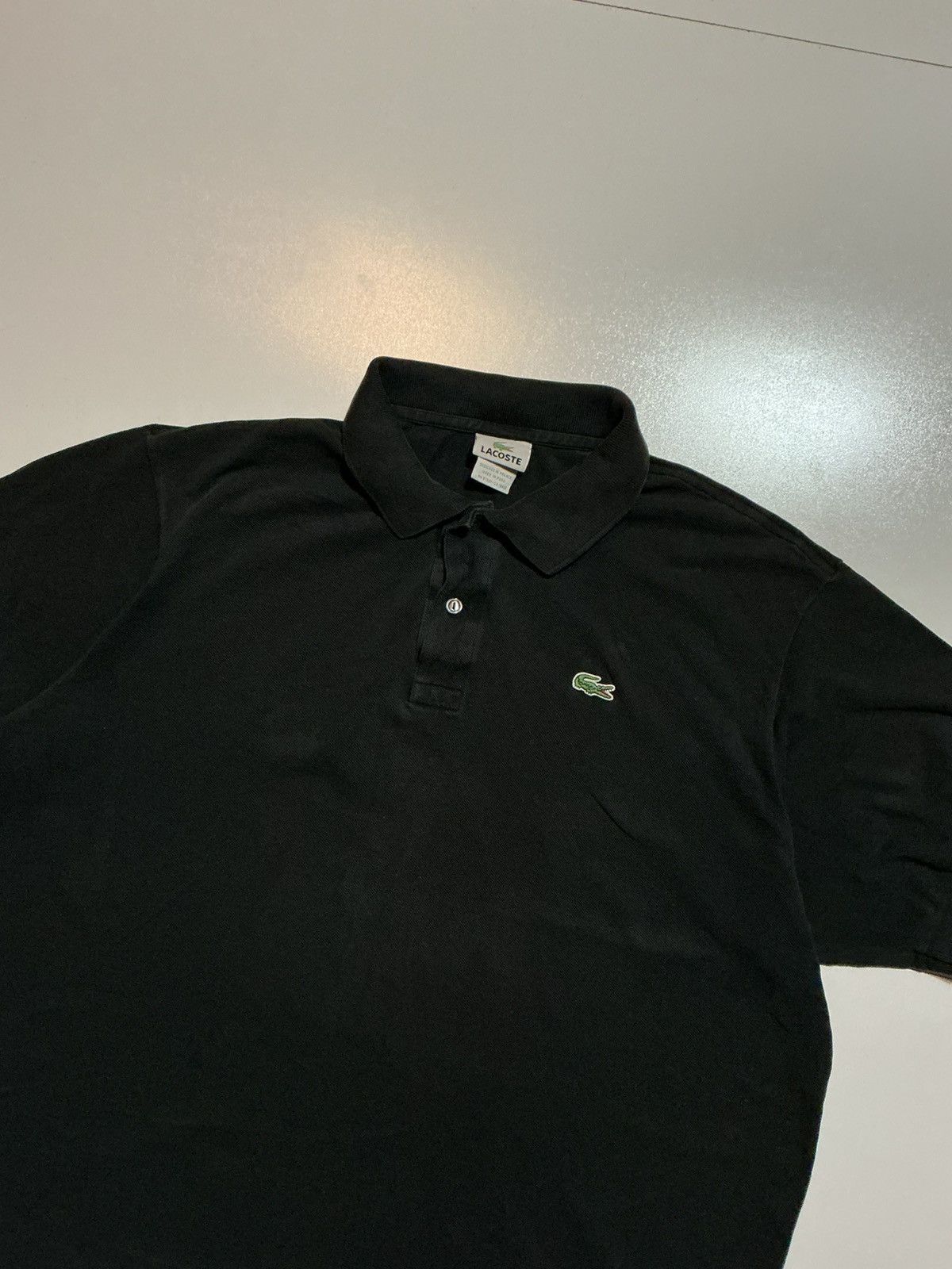Lacoste Lacoste Crocodile Logo Black S/S Classic Fit Polo Shirt Size US L / EU 52-54 / 3 - 4 Thumbnail
