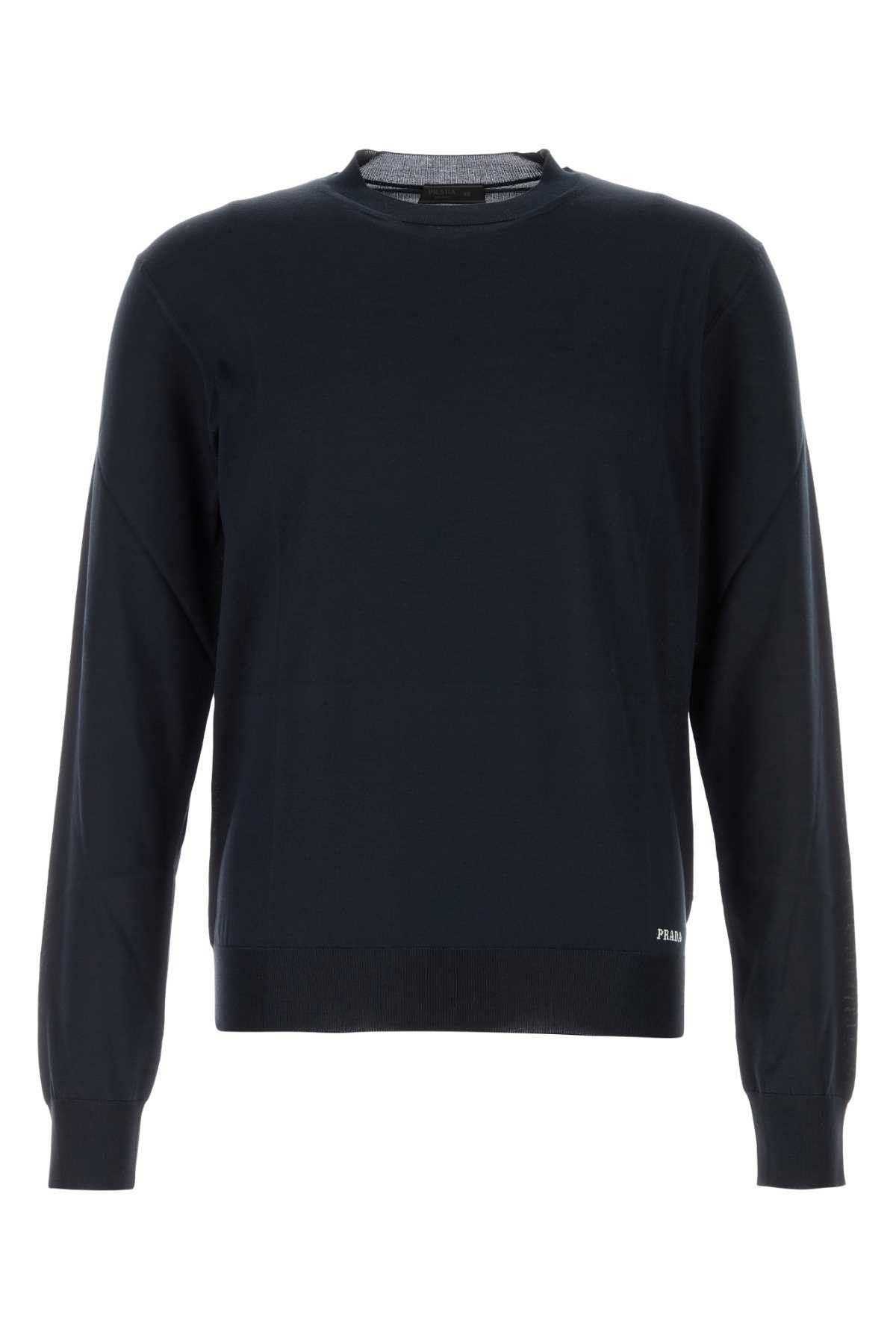 Prada Blue Silk Sweater Size US M / EU 48-50 / 2 - 1 Thumbnail