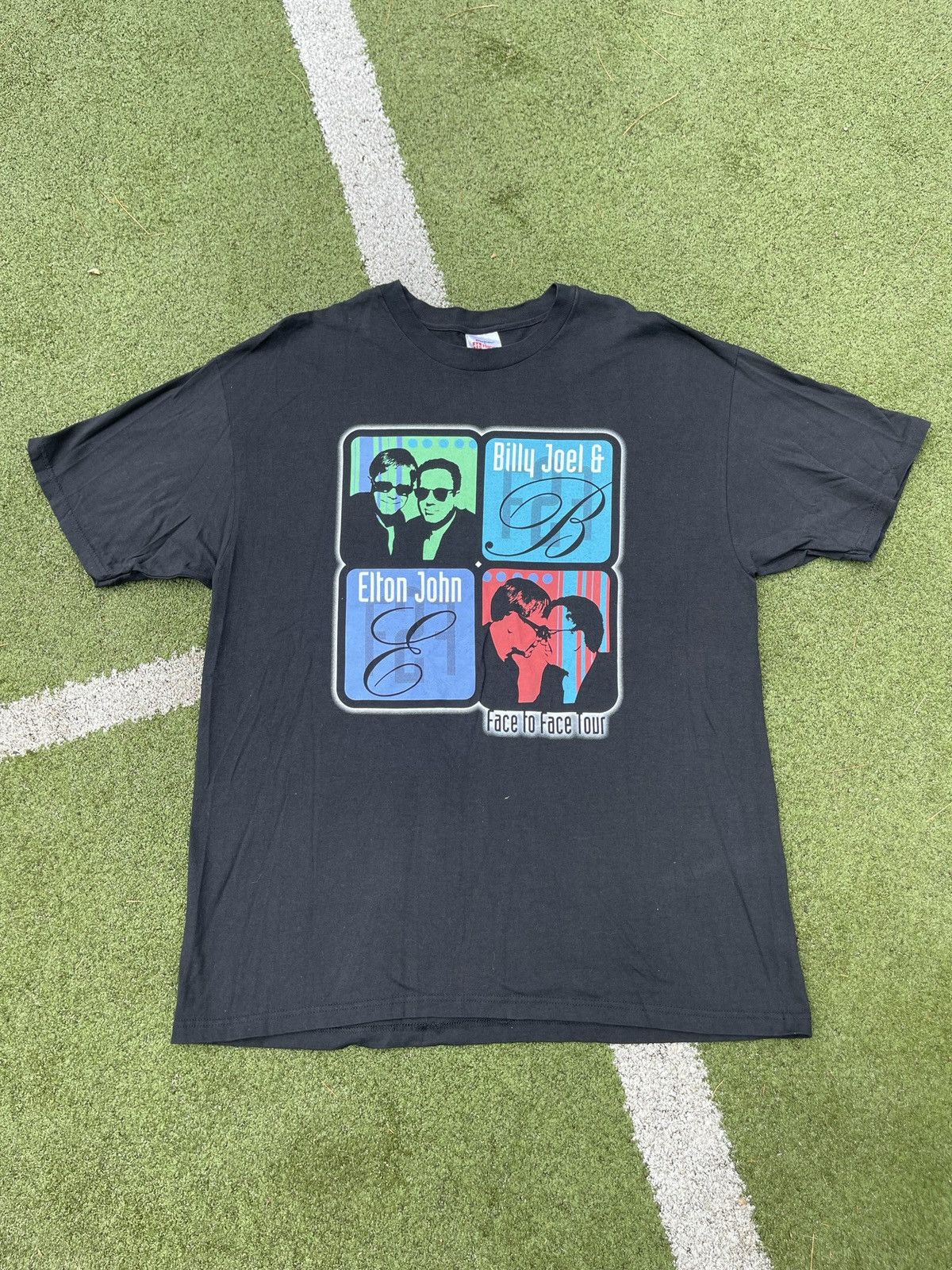 Band Tees × Rap Tees × Vintage 2001 Billy Joel Elton John Face 2 Face Tour T-Shirt Size US XL / EU 56 / 4 - 2 Thumbnail