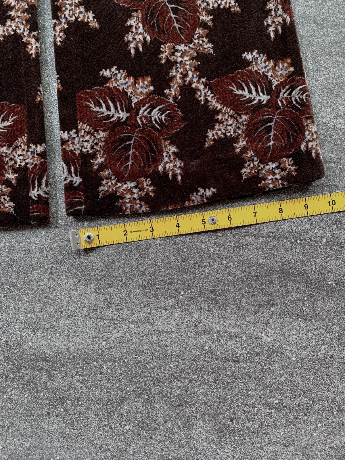 Comme des Garcons FREE TAX! 2001 Floral Velvet Patterned Flared Trousers Size US 29 - 20 Thumbnail