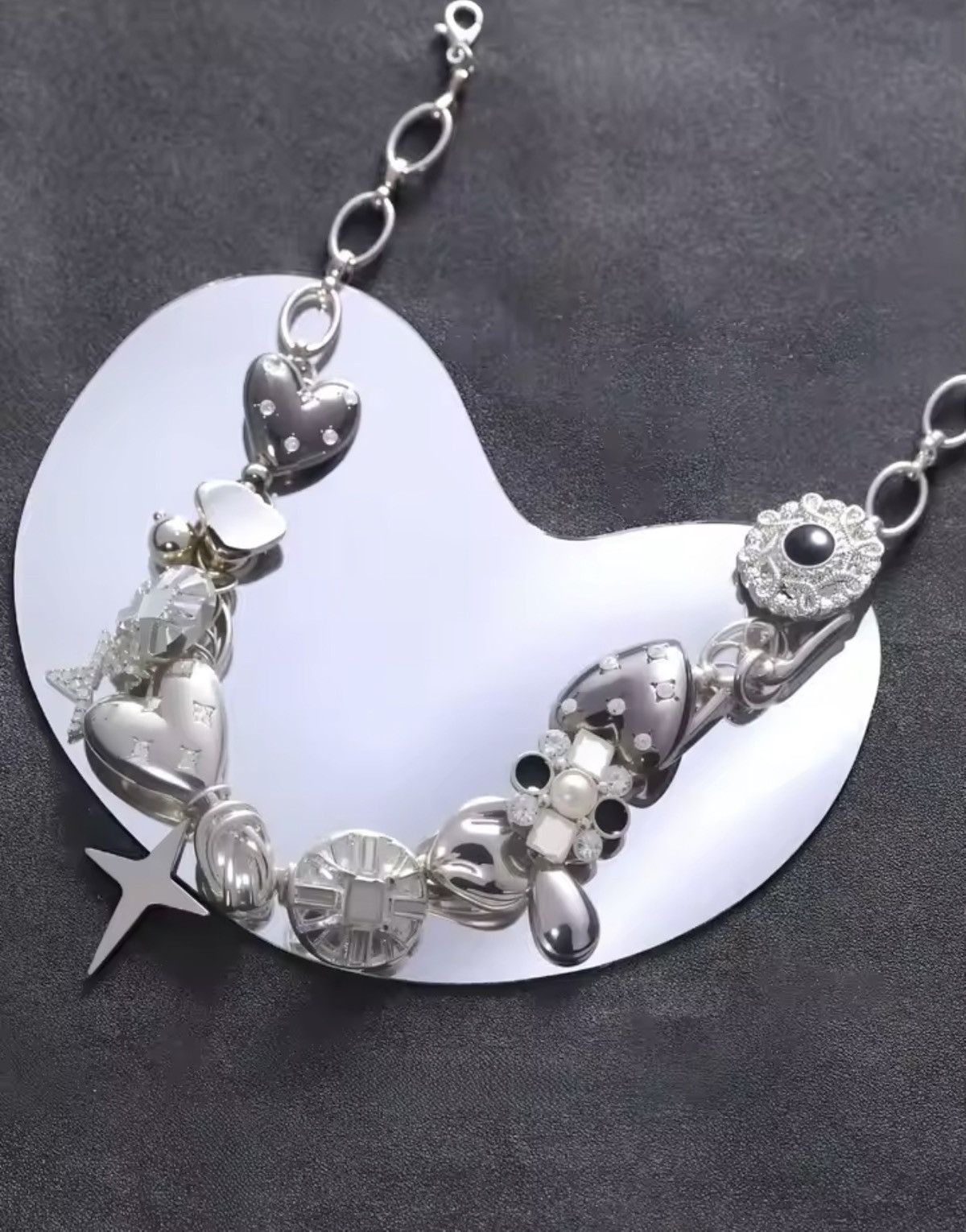 Jewelry Heart, Star, Flower Charms and Rhinestones Size ONE SIZE - 3 Thumbnail