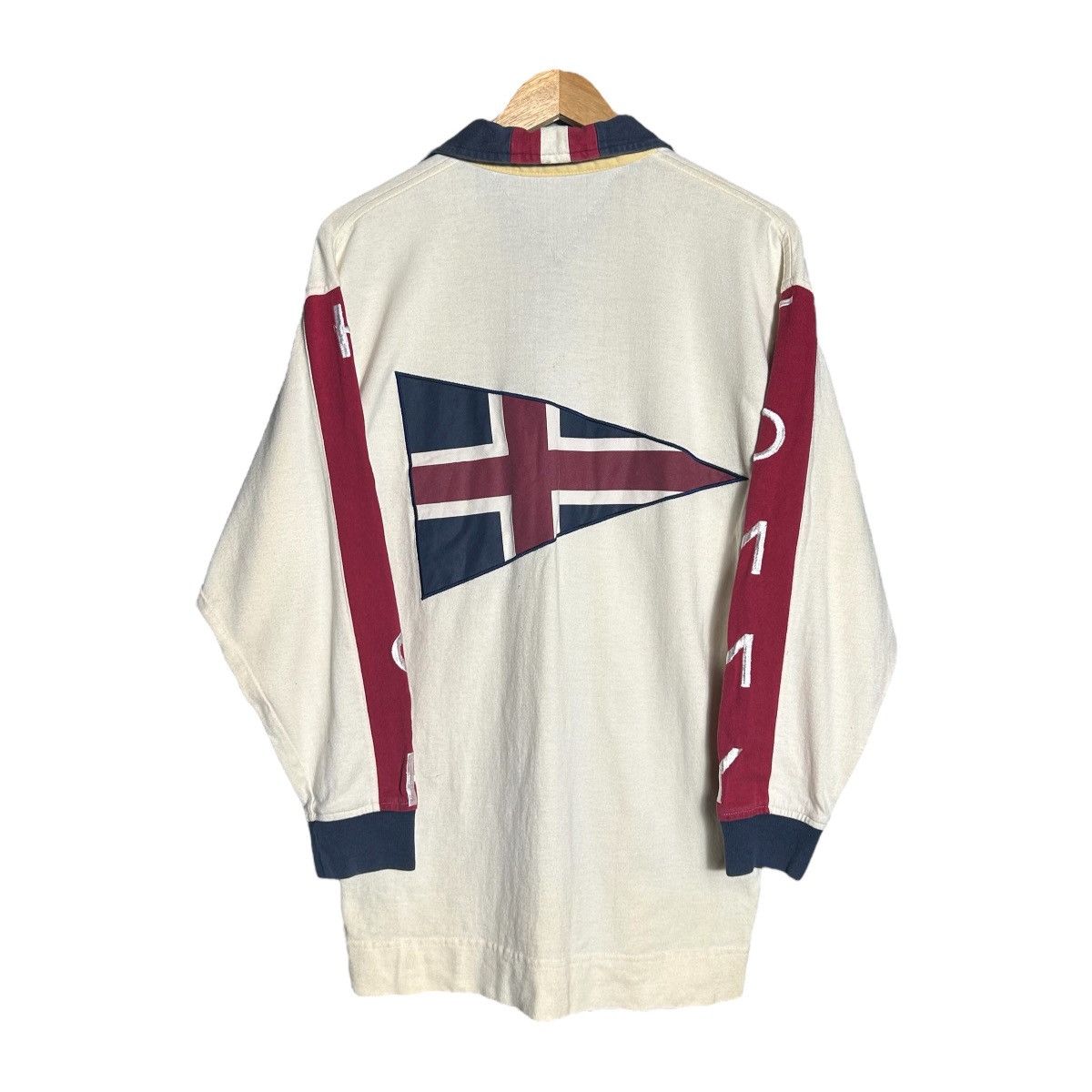 Tommy Hilfiger × Vintage Vintage Tommy Hilfiger Big Logo Sailing Gear Polos Size US M / EU 48-50 / 2 - 1 Thumbnail