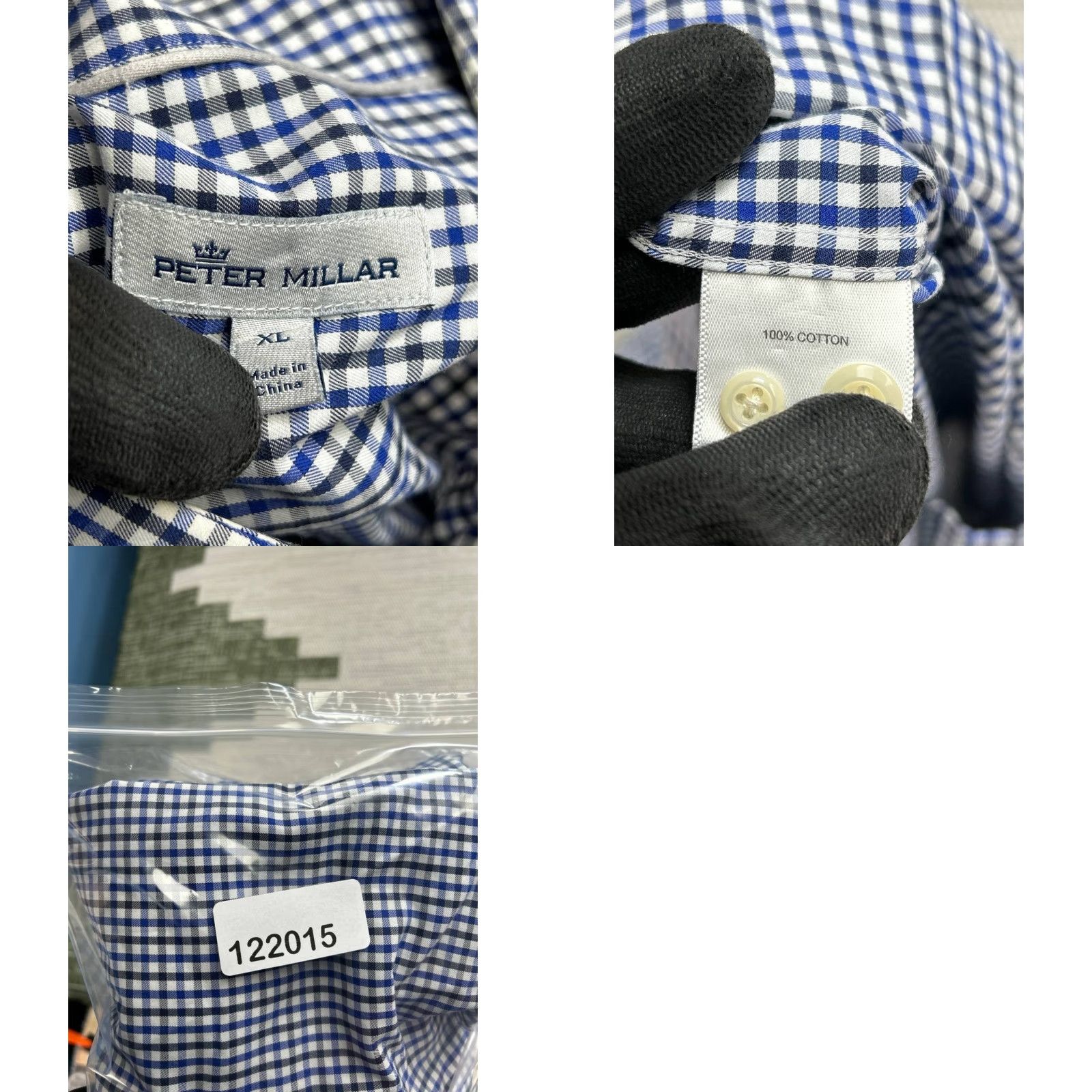 Peter Millar Peter Millar Shirt Mens XL Multicolor Cotton Gingham Check Button-Down Size US XL / EU 56 / 4 - 8 Thumbnail
