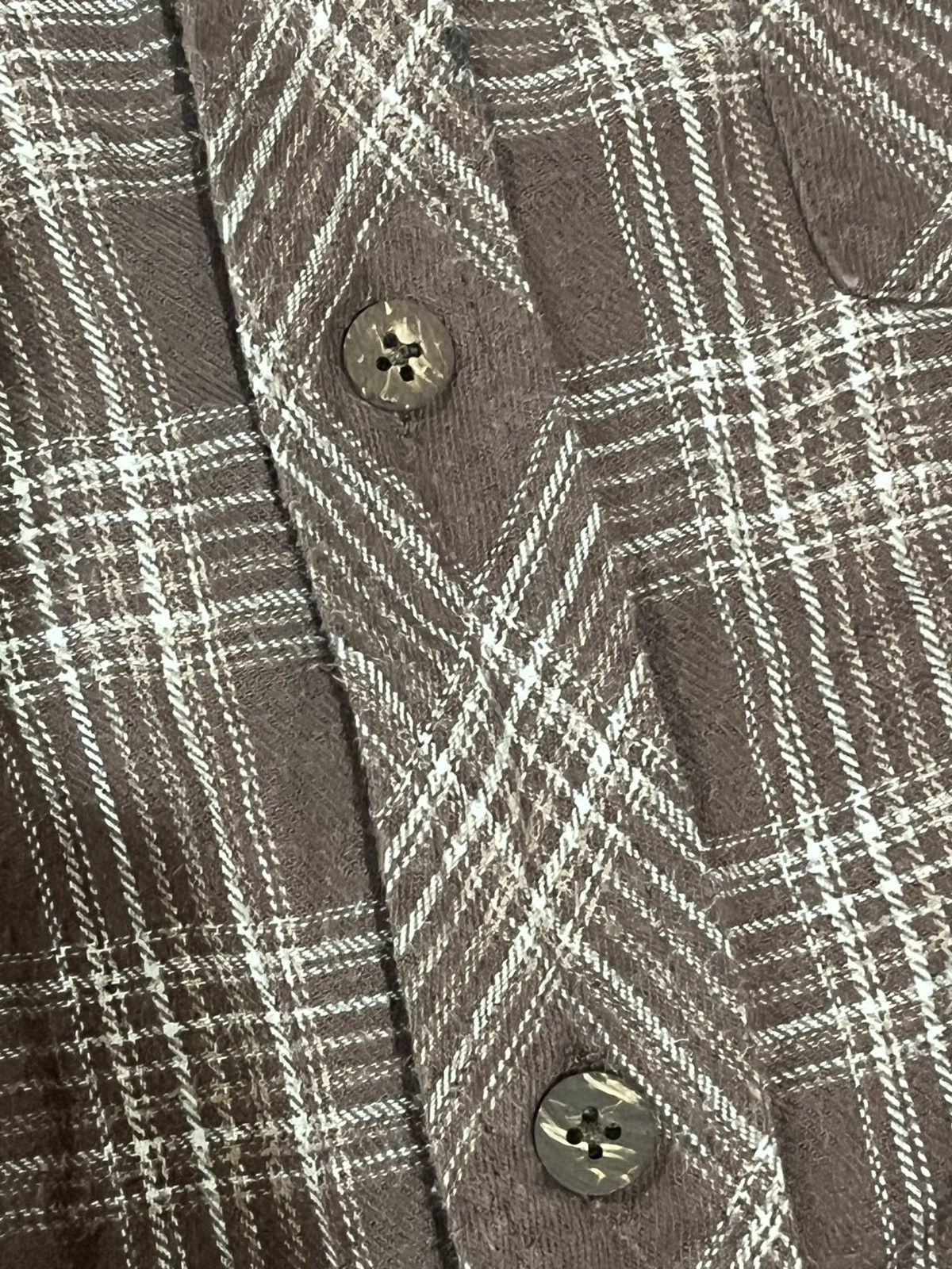 Other Vintage Brown Flannel with Wood Buttons Size US L / EU 52-54 / 3 - 3 Thumbnail