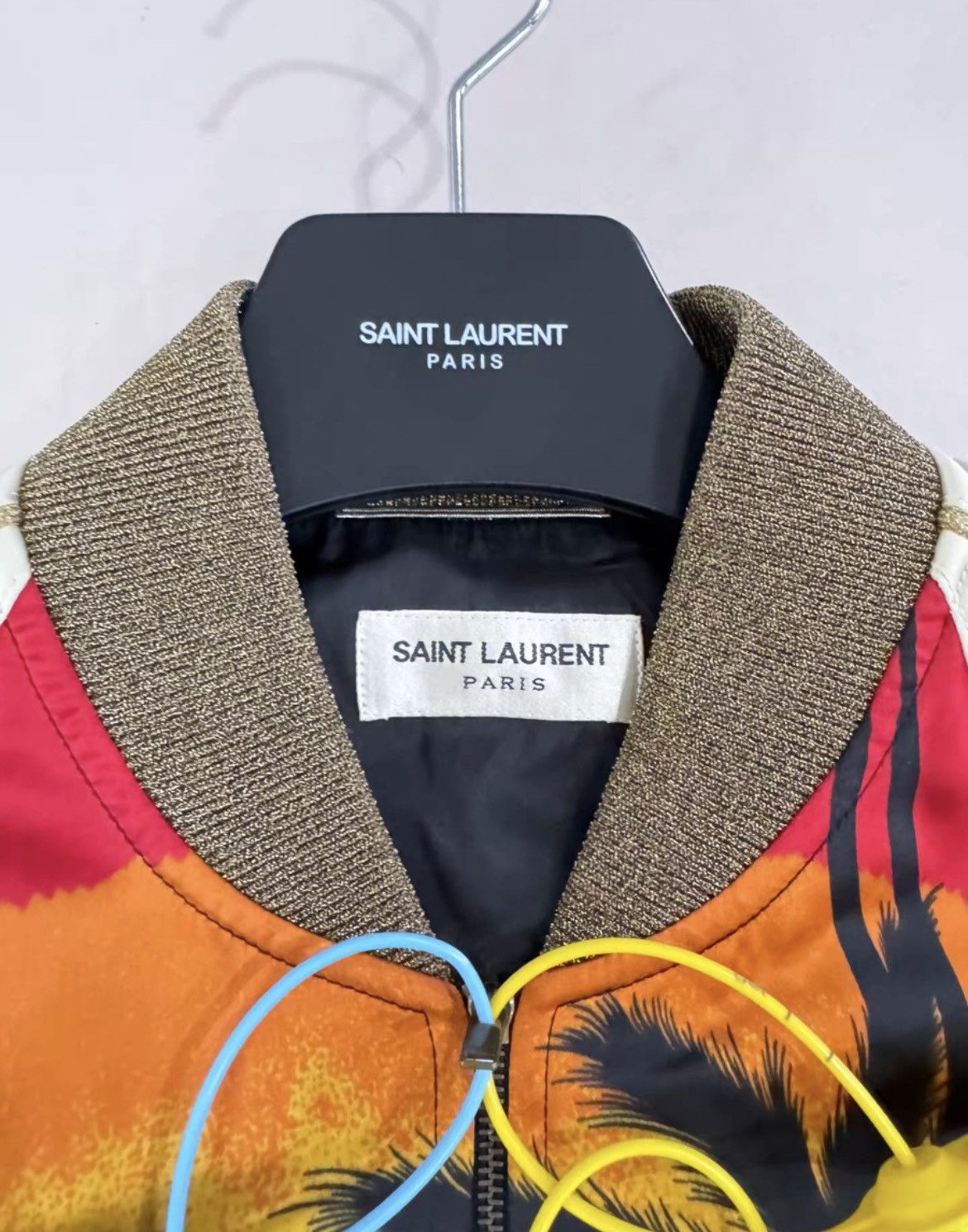 Saint Laurent Paris Saint Laurent Coconut Tree Silk Jacket Size US S / EU 44-46 / 1 - 5 Thumbnail