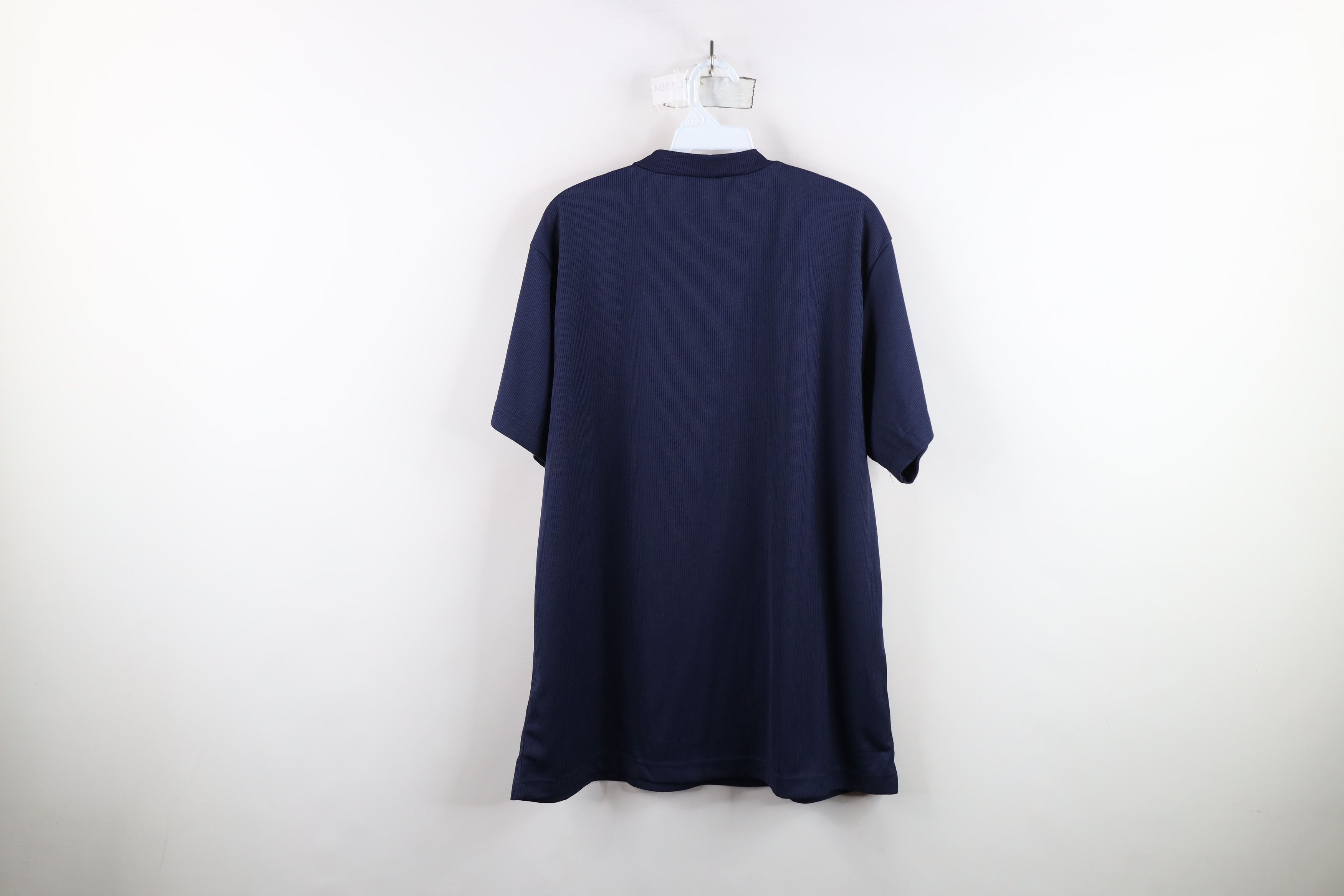 Vintage Vintage 90s Streetwear Knit Short Sleeve V-Neck T-Shirt Blue Size US XL / EU 56 / 4 - 10 Thumbnail