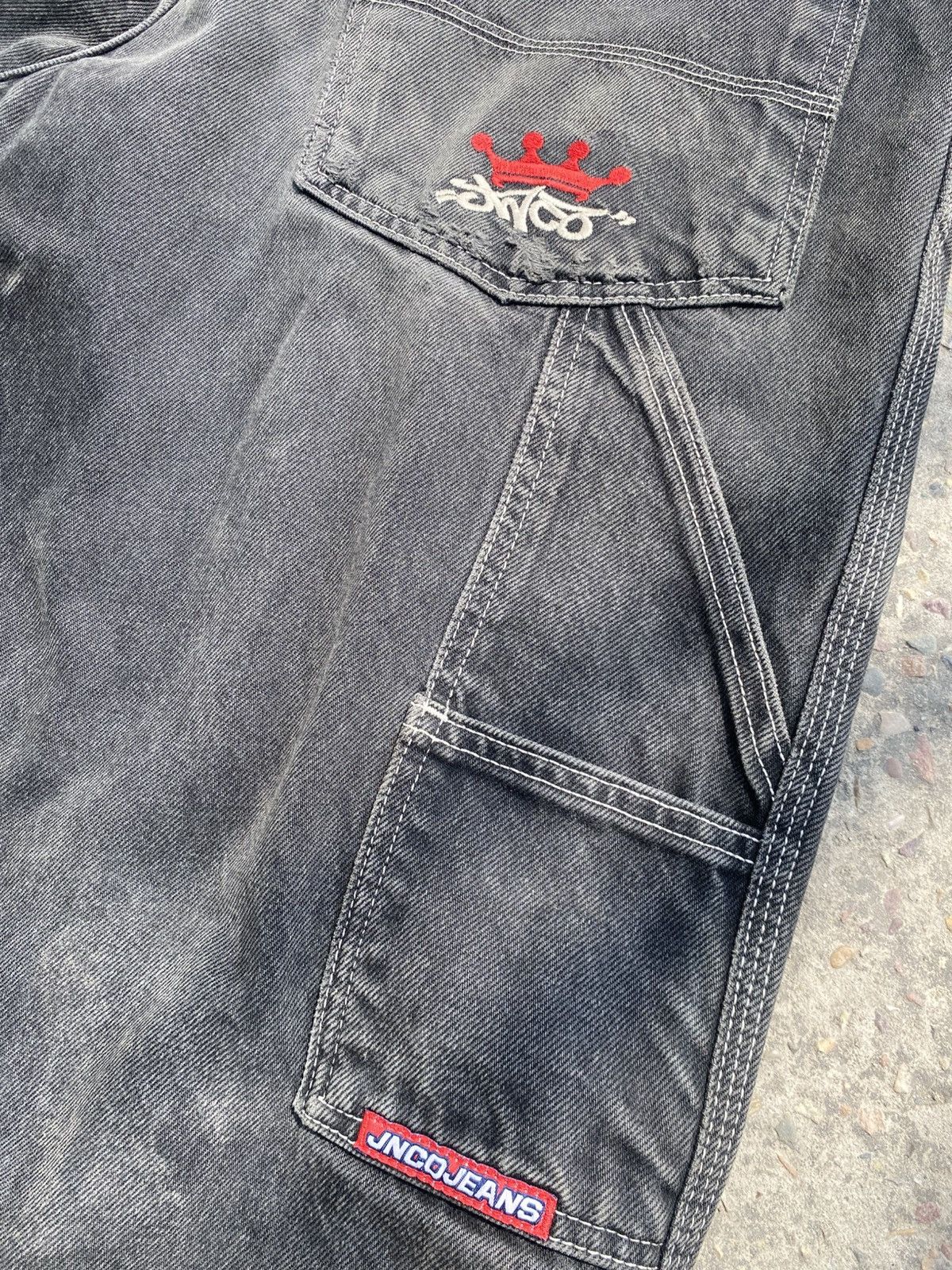 JNCO JNCO Jeans Y2K 90S Size 34W/30L Jet Black XXL Pockets Size US 34 / EU 50 - 2 Thumbnail
