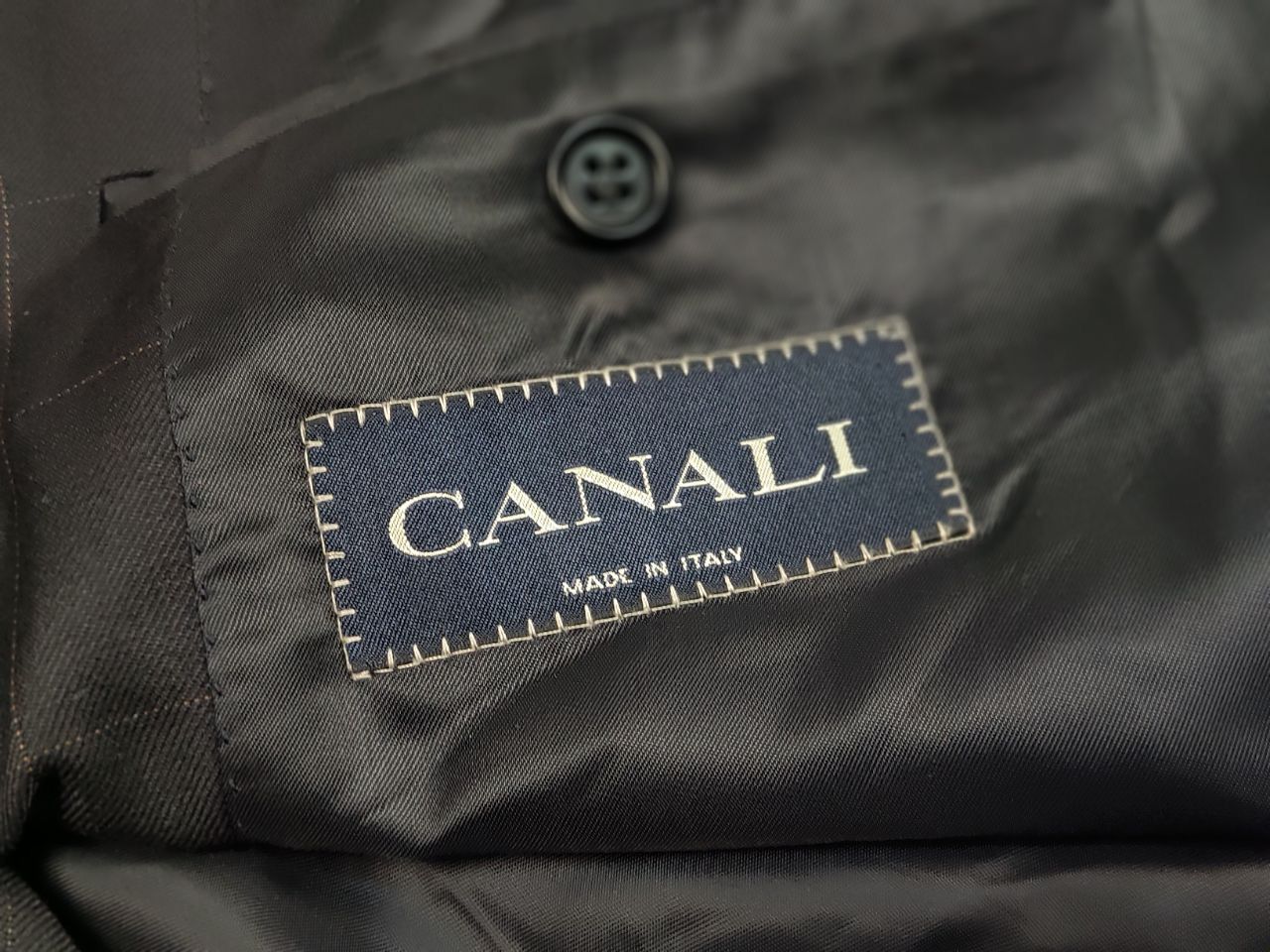 Canali Canali Classic Design Pure Wool Dark plaid super 120's Suit Size 52R - 16 Thumbnail
