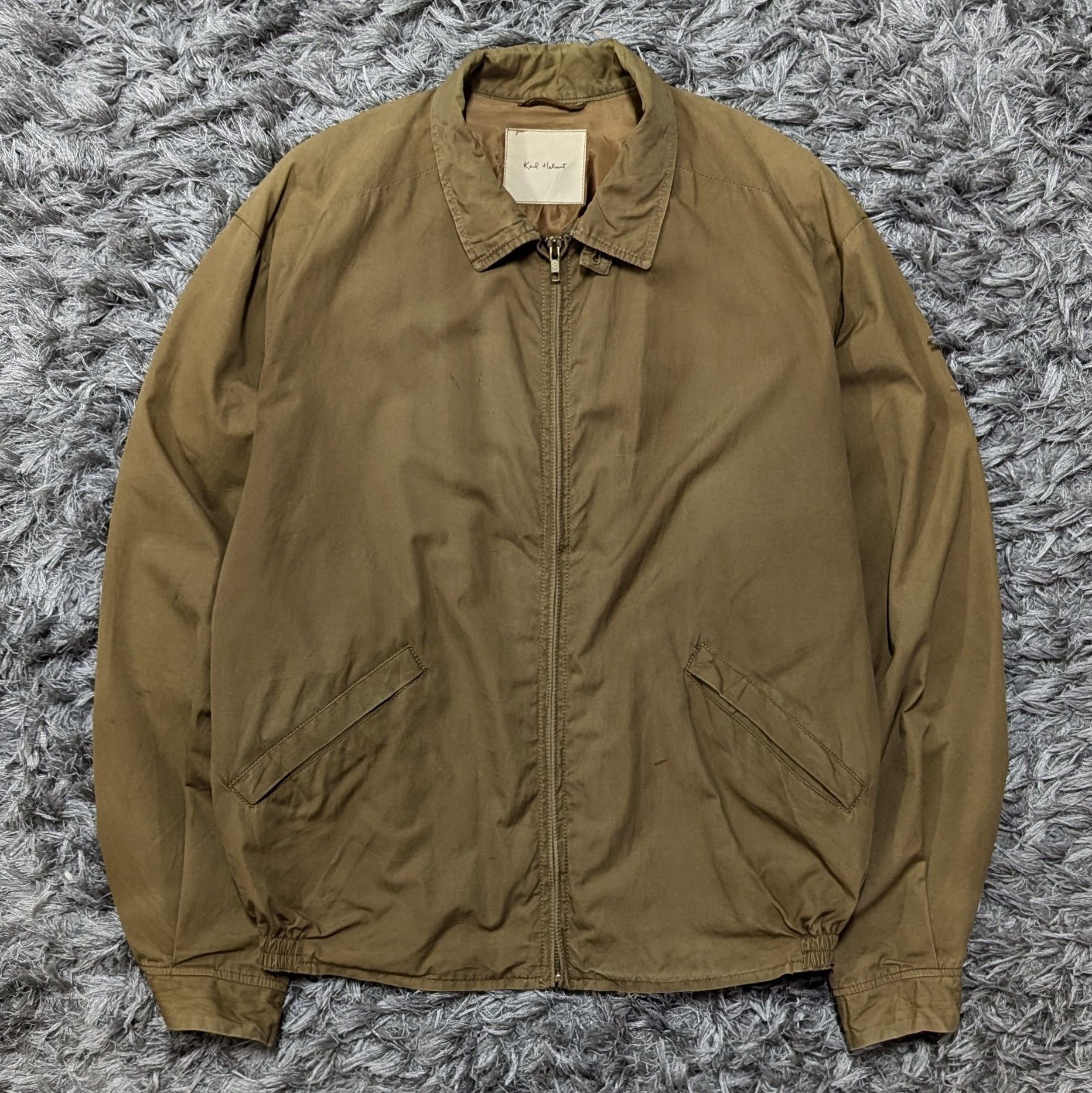 Karl Helmut Vintage Karl Helmut Sunfaded Zipper Bomber Jacket Outerwear Size US L / EU 52-54 / 3 - 3 Thumbnail