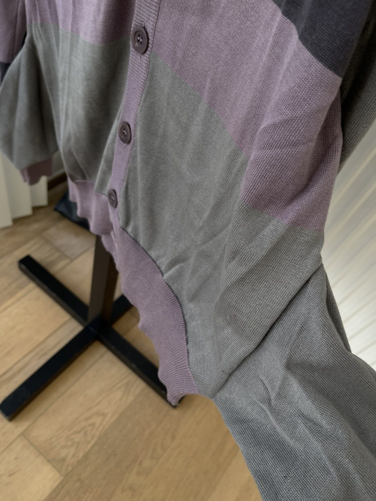 Maison Margiela Maison Margiela SS07 Grey/Purple Stripes Cardigan Size US M / EU 48-50 / 2 - 10 Thumbnail