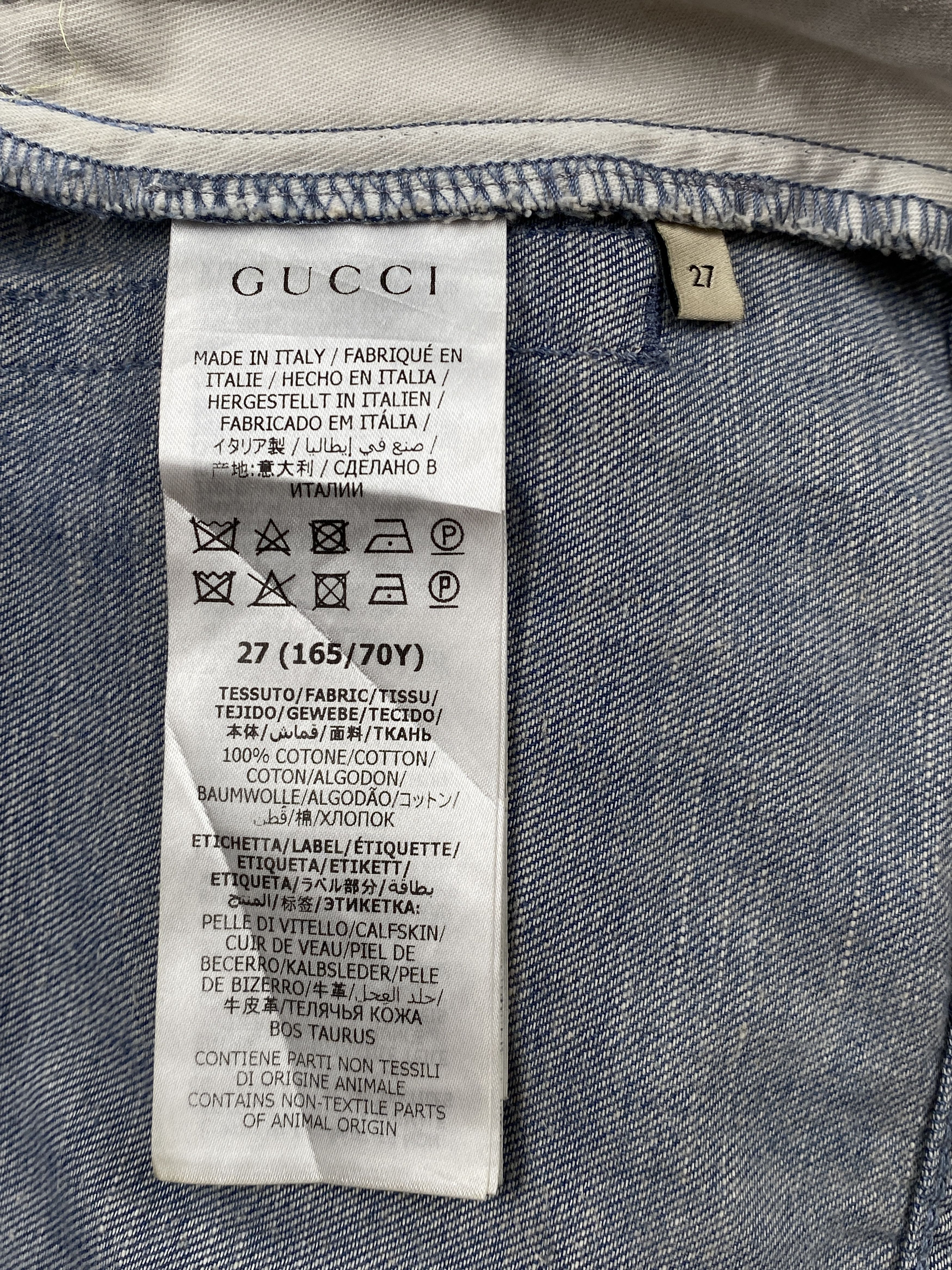Gucci Washed Denim Jeans Size 26" / US 2 / IT 38 - 15 Thumbnail