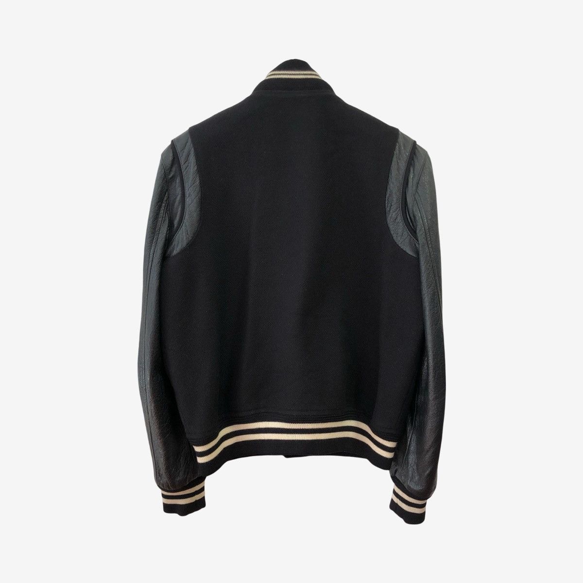 Saint Laurent Paris Saint Laurent Paris Leather Sleeve Teddy Jacket Size US M / EU 48-50 / 2 - 2 Thumbnail