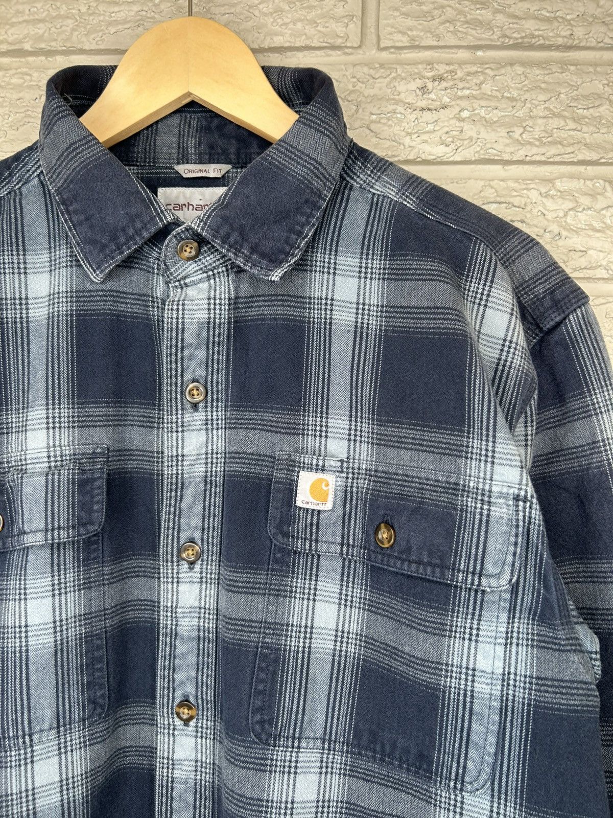 Carhartt Carhartt Blue Plaid Flannel Button Up Size US M / EU 48-50 / 2 - 3 Thumbnail