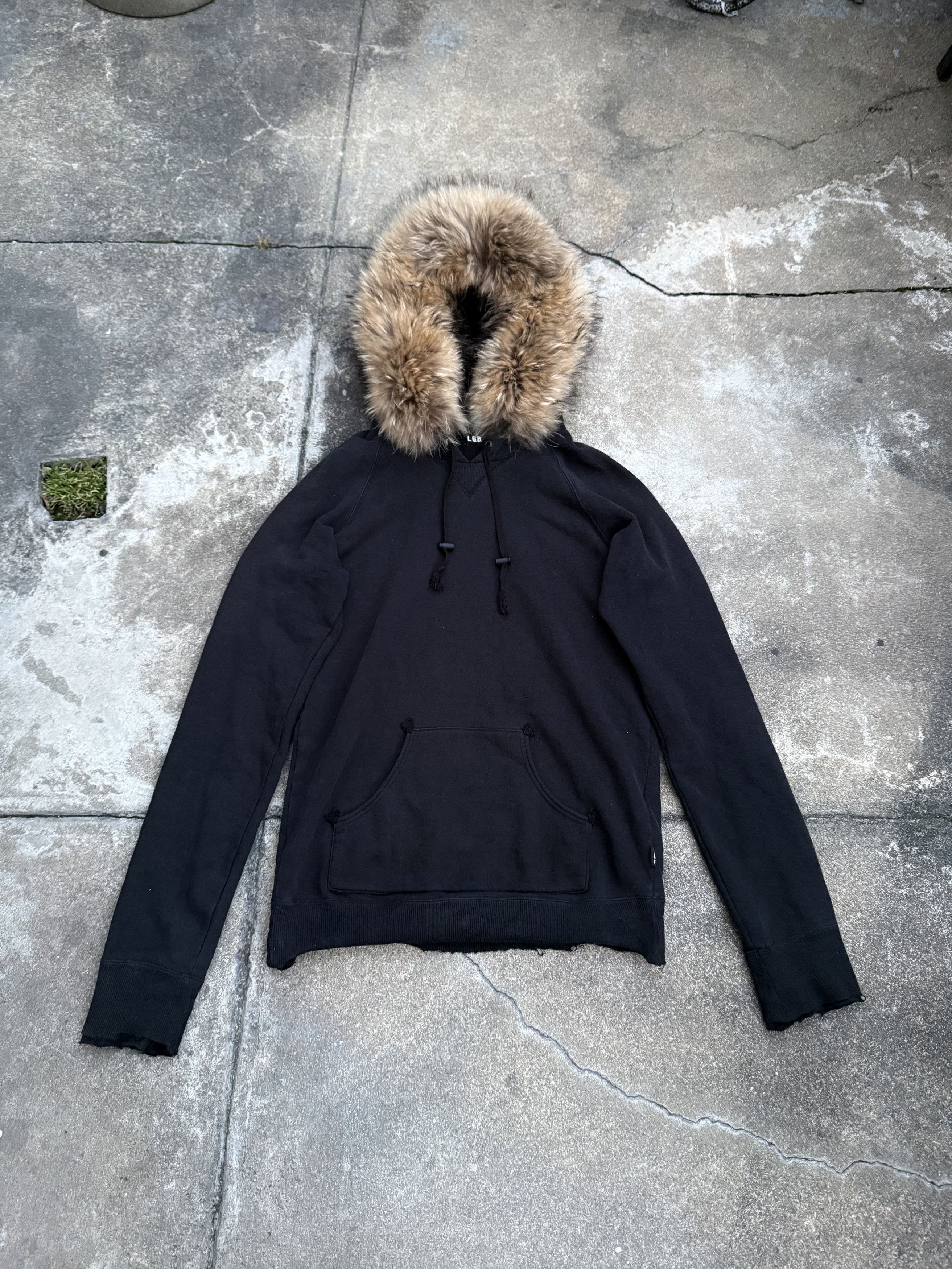 Le Grande Bleu (L.G.B.) LGB "Dub Dances With Wolves" Fur Trim Pullover Hoodie Size US M / EU 48-50 / 2 - 3 Thumbnail