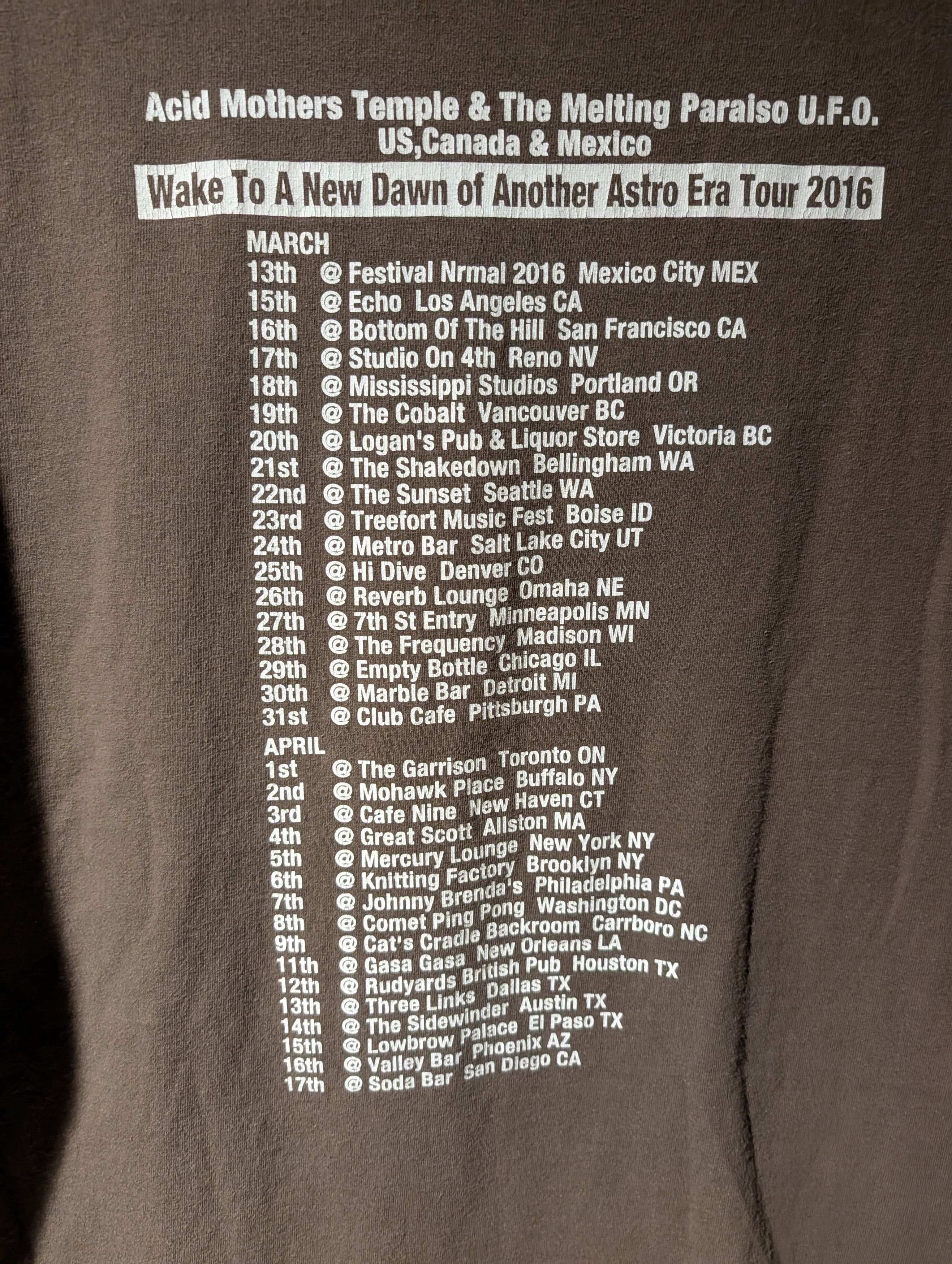 Band Tees VTG Acid Mothers Temple Wake To A New Dawn 2016 Tour T-Shirt Size US XL / EU 56 / 4 - 5 Thumbnail