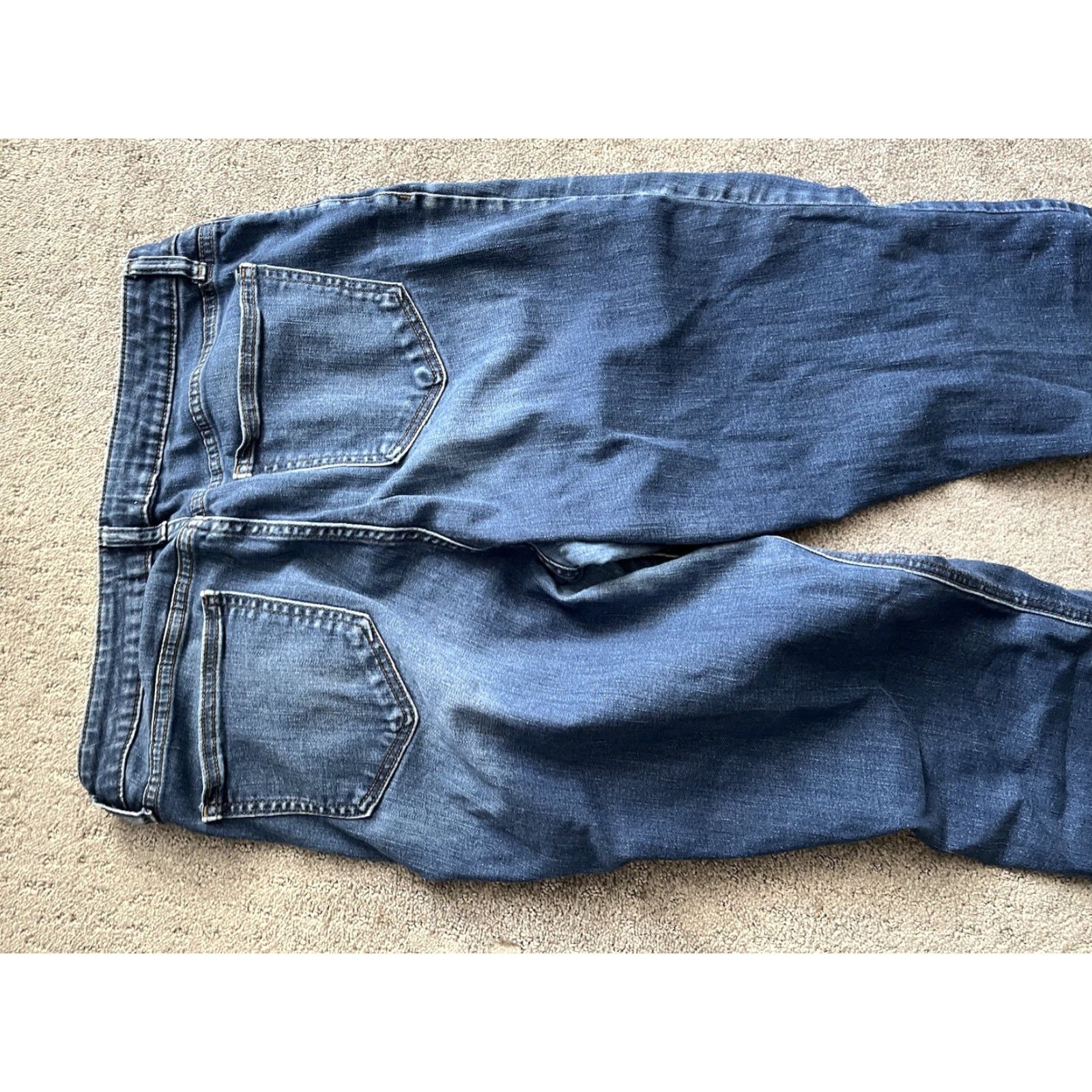 Vintage LC Lauren Conrad Jeans Modern Straight Distressed Denim 30x26 Blue Women's Size 6 Regular Stretch Size 28" / US 6 / IT 42 - 4 Thumbnail