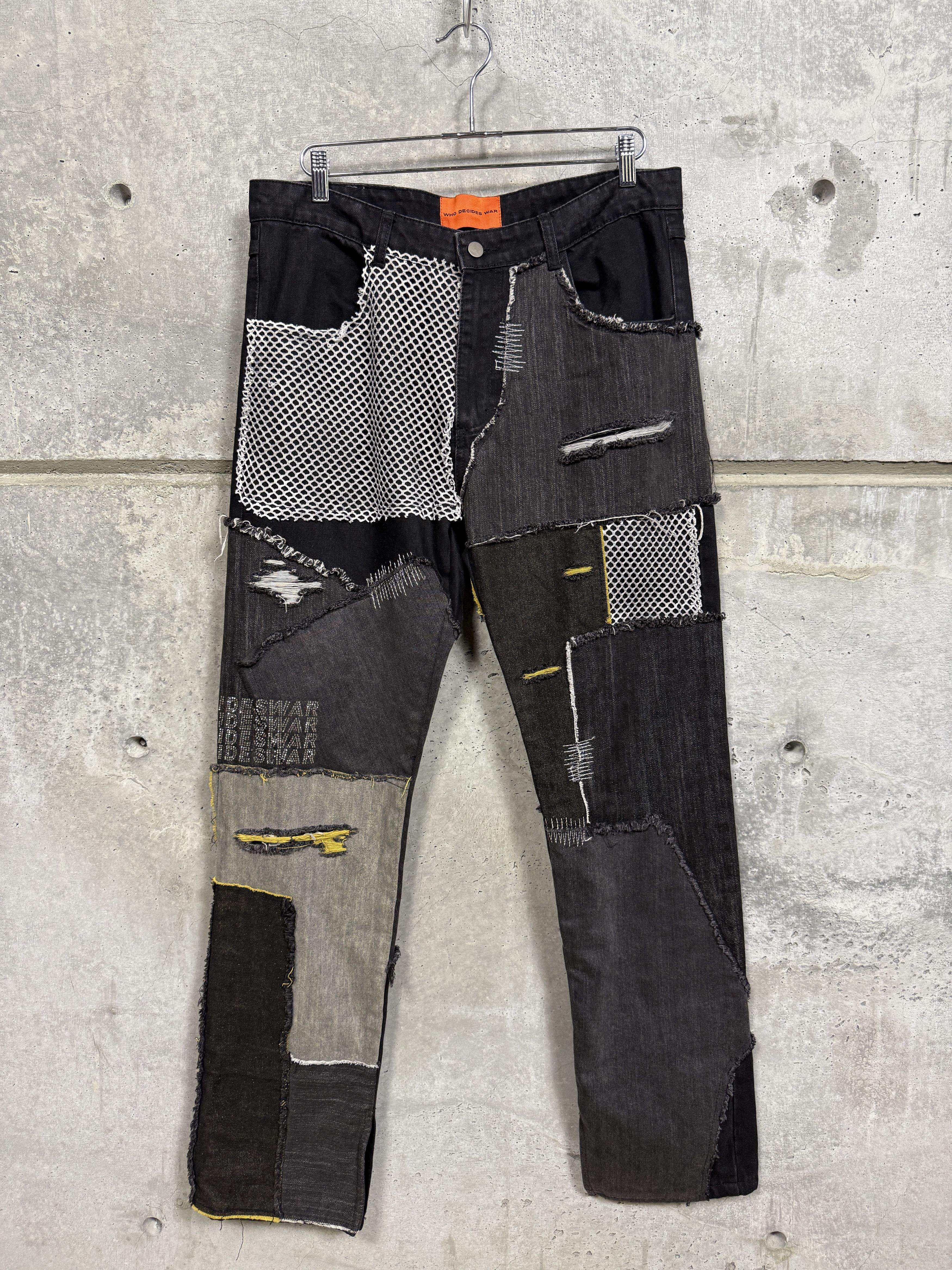 Who Decides War by MRDR BRVDO Denim Patchwork Jeans