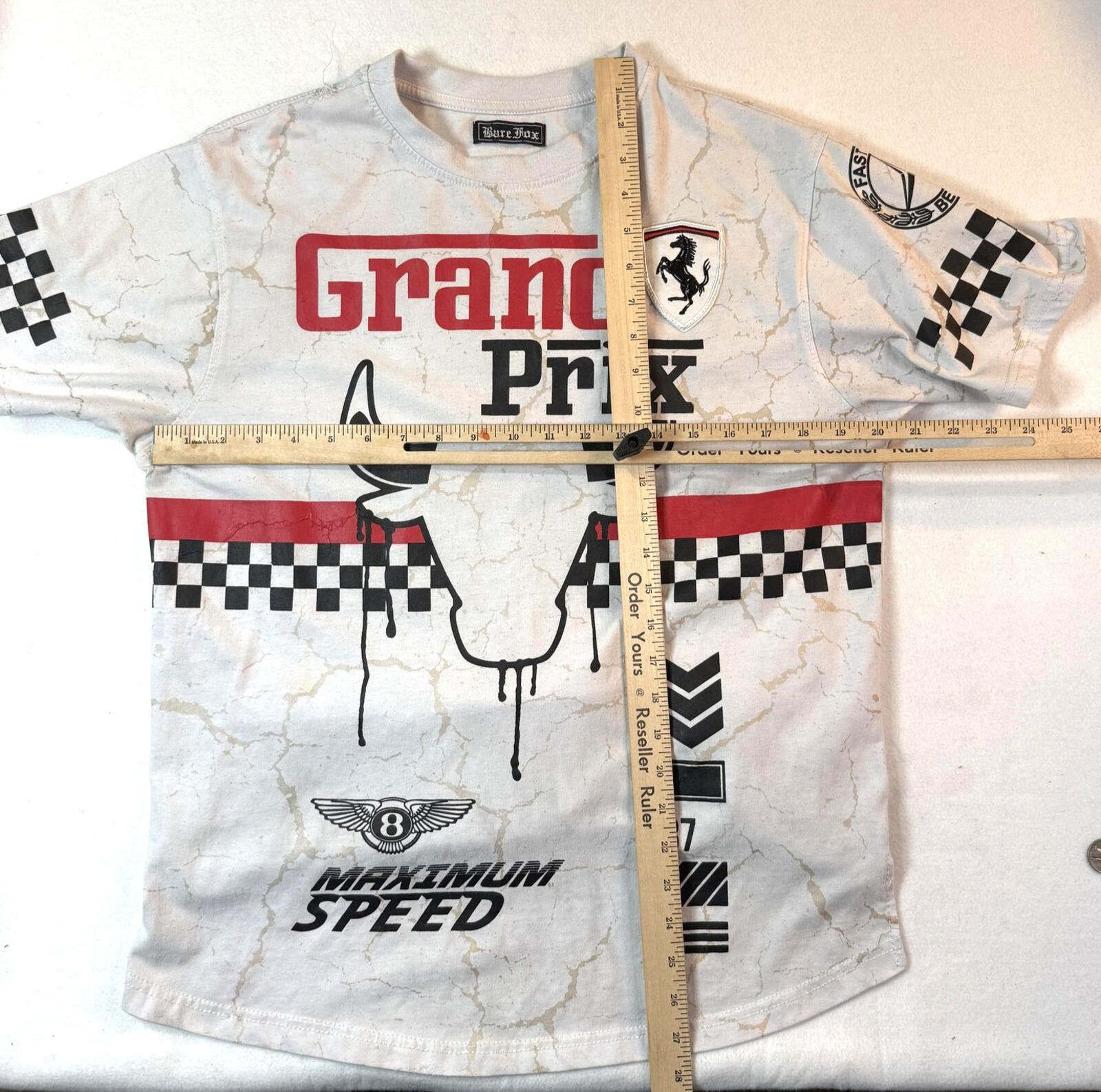 Bare Fox Grand Prix Racing Ferrari Bentley TShirt Men M Streetwear Size US M / EU 48-50 / 2 - 7 Thumbnail