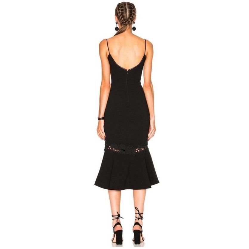 NICHOLAS Nicholas Crepe Phoenix Fitted Panel Floral Appliqué Dress Size M / US 6-8 / IT 42-44 - 3 Thumbnail