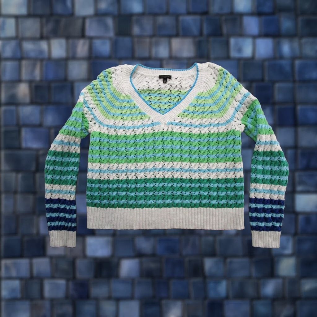 Talbots Talbots Women's Striped Pullover Sweater Knit Size M Petite Multicolor Pullover Women Size PM Size M / US 6-8 / IT 42-44 - 1 Thumbnail