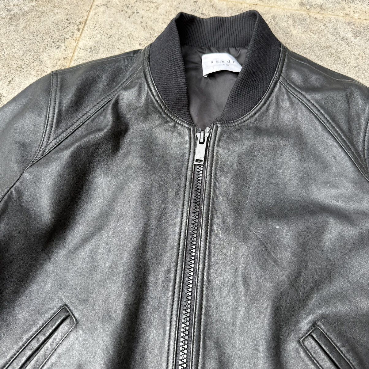 Sandro Sandro faux leather bomber jacket zip up Size L / US 10 / IT 46 - 3 Thumbnail
