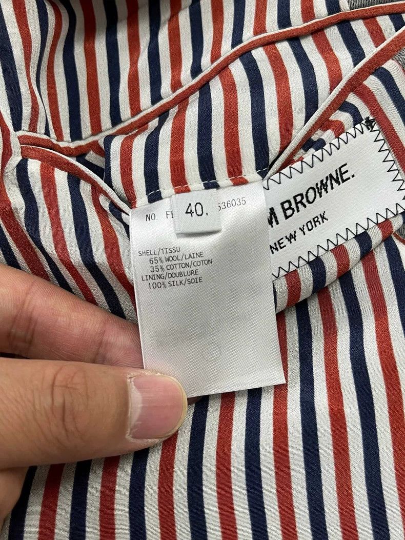 Thom Browne Thom Browne Gray striped wool suit 2503-Nextarrow Size XS / US 0-2 / IT 36-38 - 6 Thumbnail