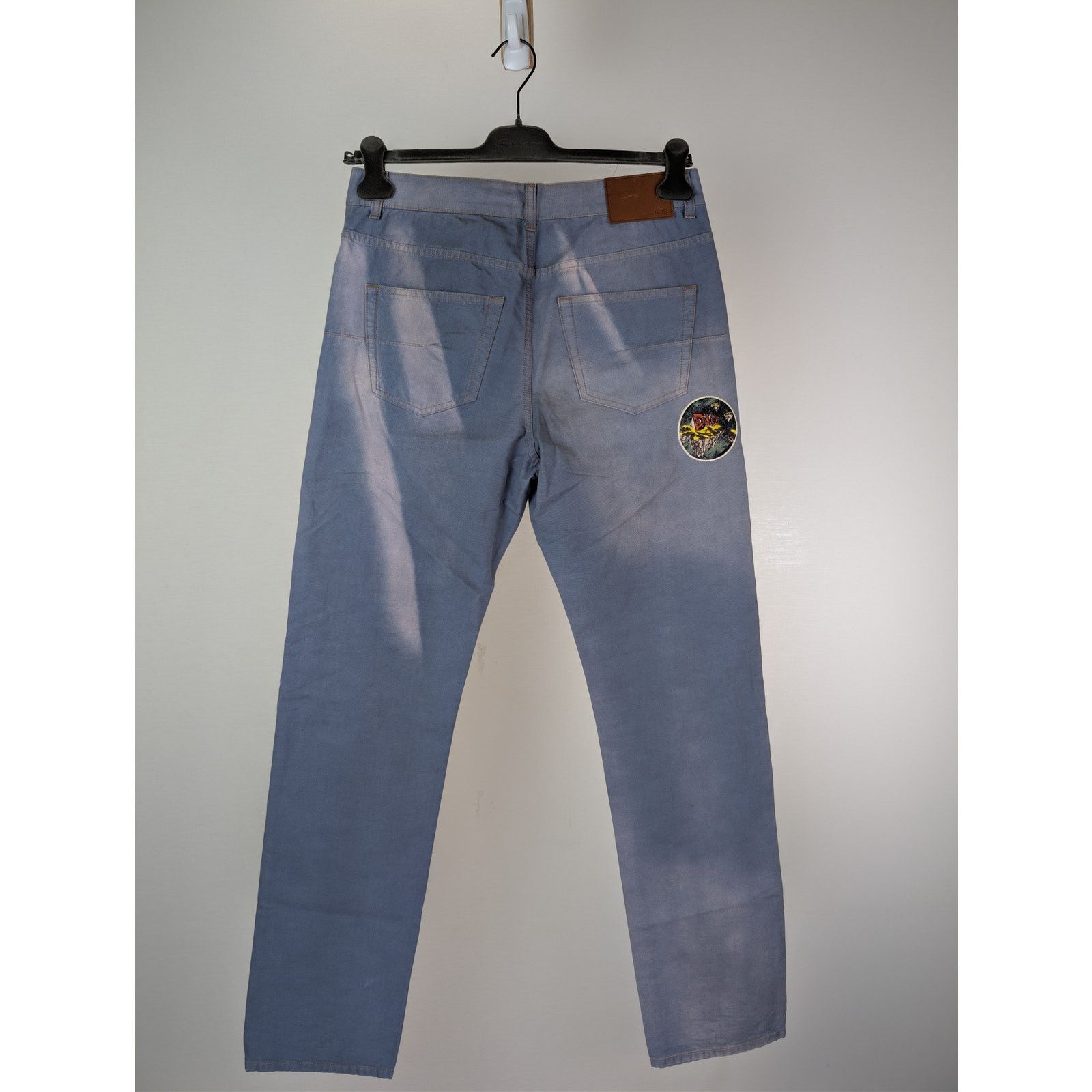 Dior o1rshd1 Embroidered Logo Patch Jeans in Light Blue Size US 32 / EU 48 - 9 Thumbnail