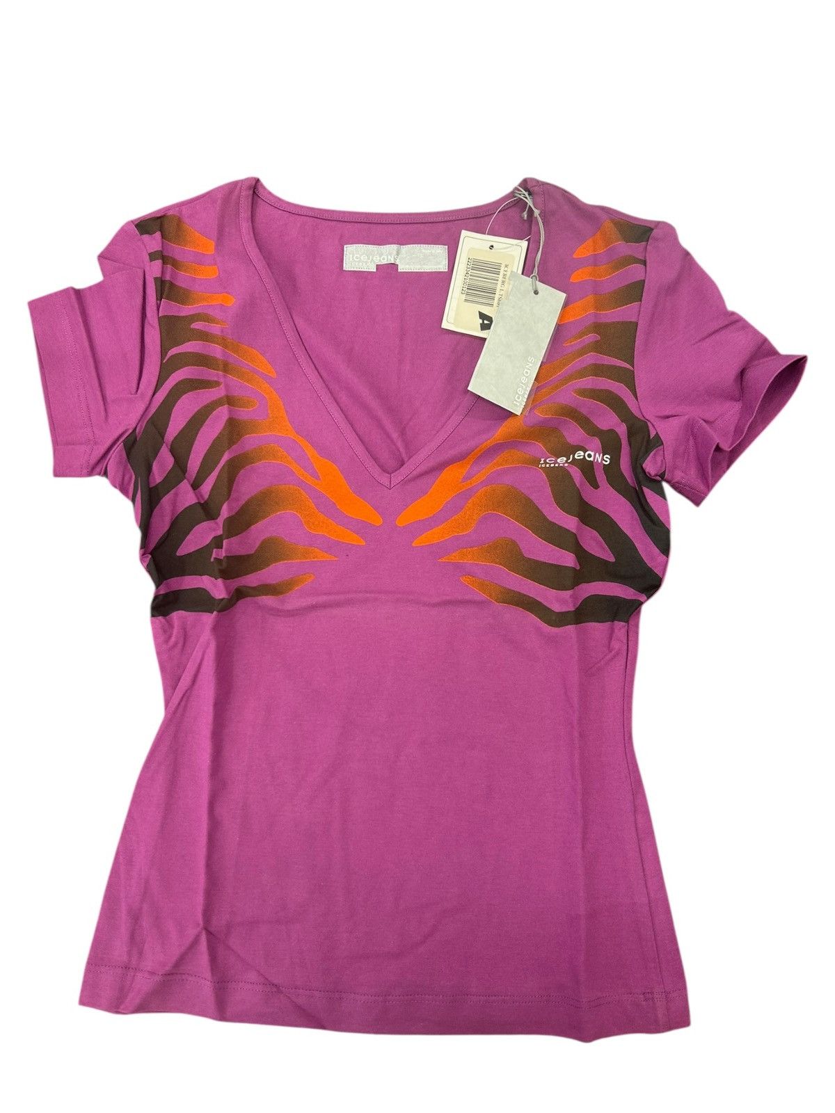 Iceberg ICEBERG Ice Jeans pink Graphic Tee - Archive/Y2K Style Size M / US 6-8 / IT 42-44 - 2 Thumbnail