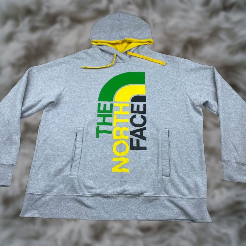The North Face Men’s Jamaica Logo Fleece Lined Pullover Hoodie Gray XL Mens