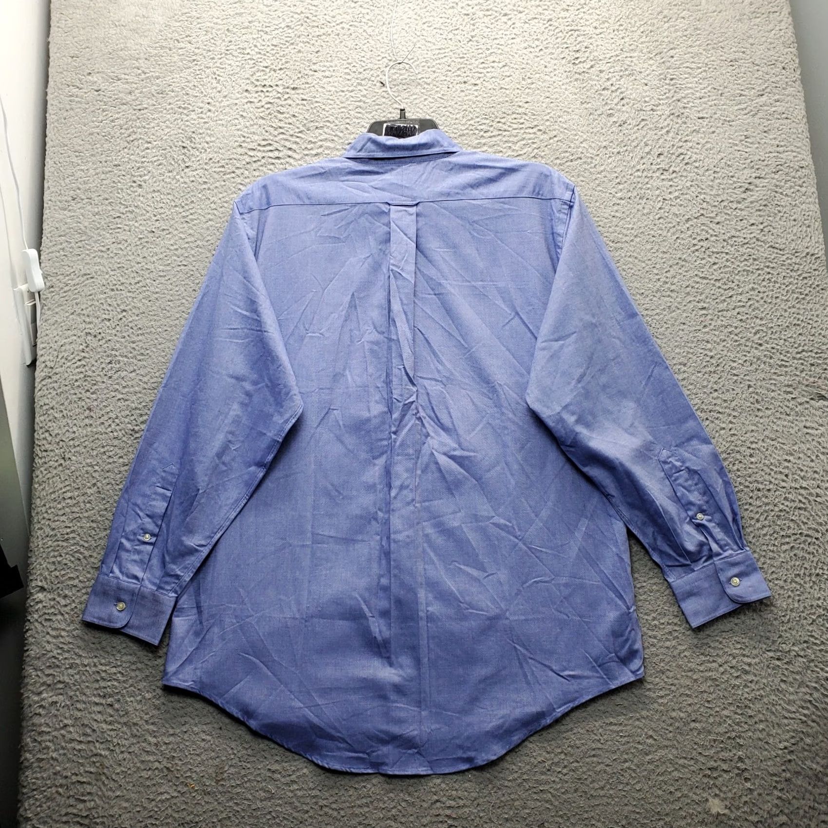 Lands' End Lands' End Mens Dress Shirt 16.5 Blue Classic Fit Oxford Button-Down Shirt Mens Size 16.5 Blue Oxford Classic Fit Bandar Button-Down Size 46R - 2 Thumbnail