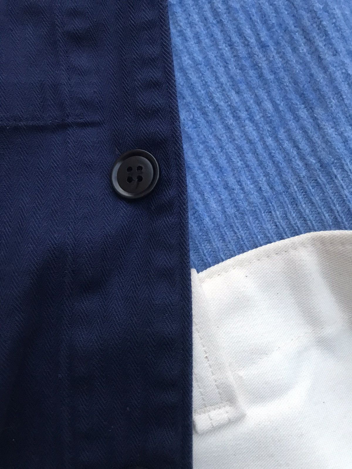 Other NAVY HERRINGBONE HBT HIGH QUALITY COTTON CHORE JACKET Size US M / EU 48-50 / 2 - 11 Thumbnail