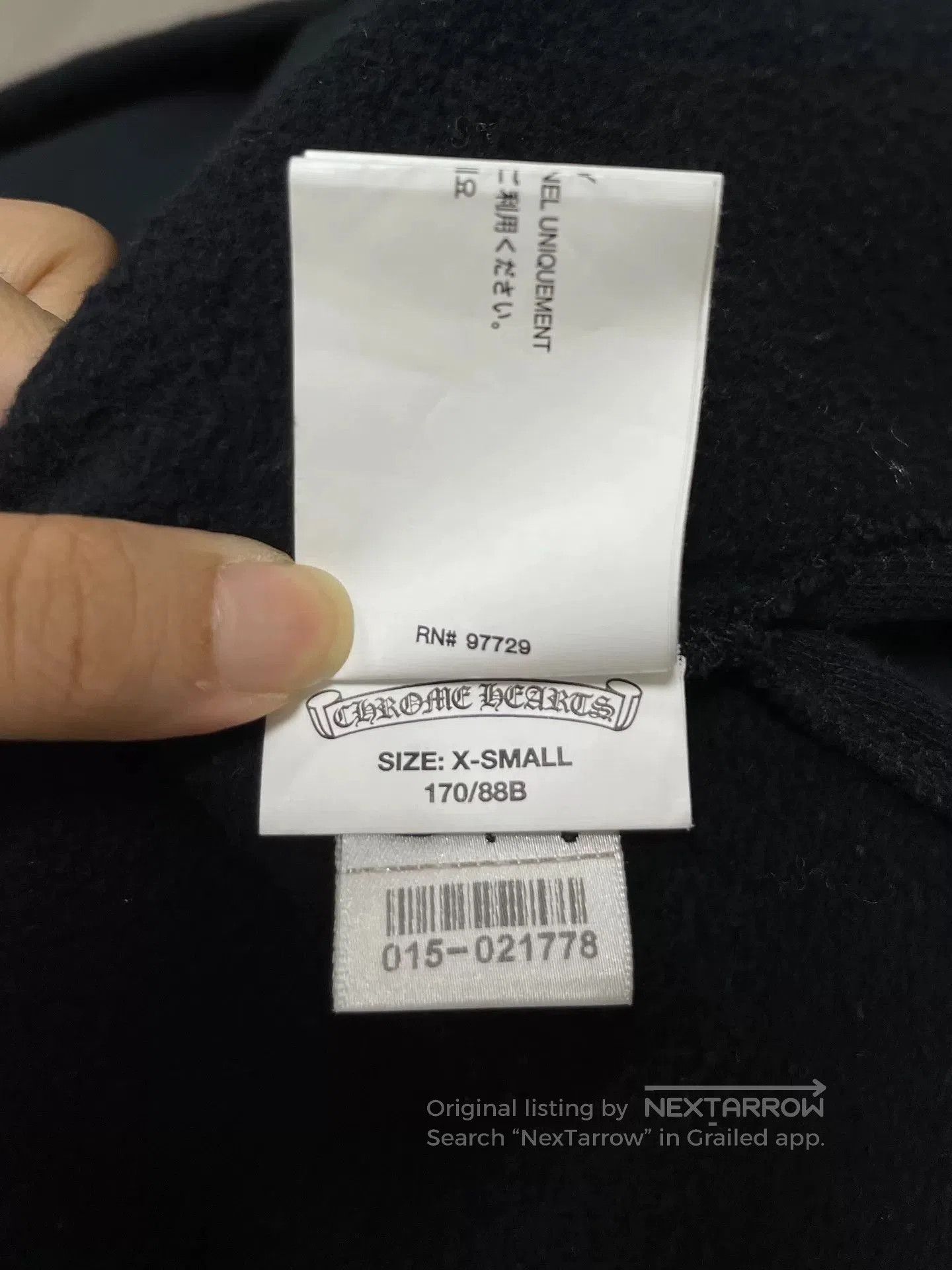 Chrome Hearts Chrome Hearts Black Zip Hoodie w/ Cross. Size US XS / EU 42 / 0 - 6 Thumbnail