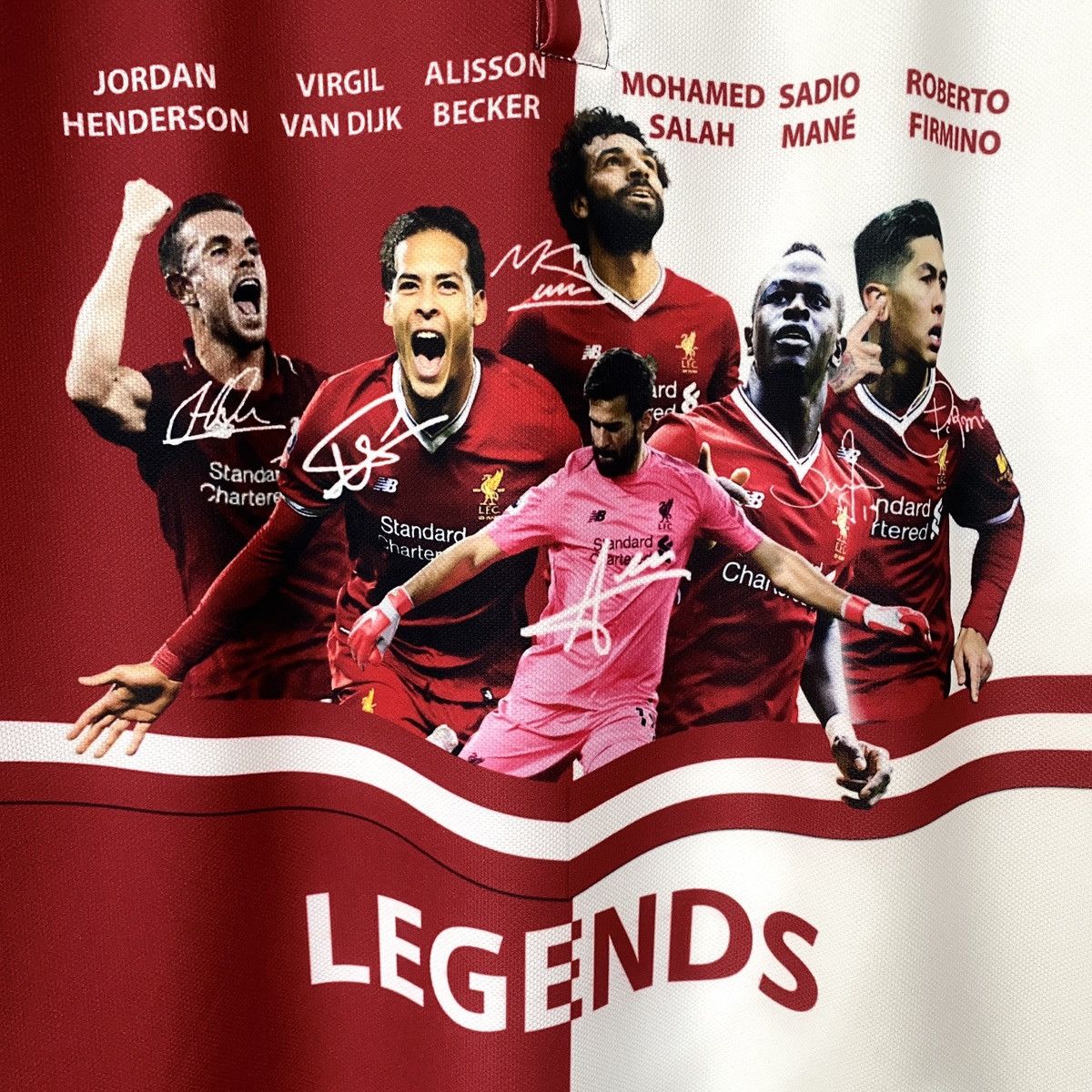 Vintage 2017 2018 Liverpool Legends Autograph Home Soccer Jersey Kit Size US XL / EU 56 / 4 - 3 Thumbnail